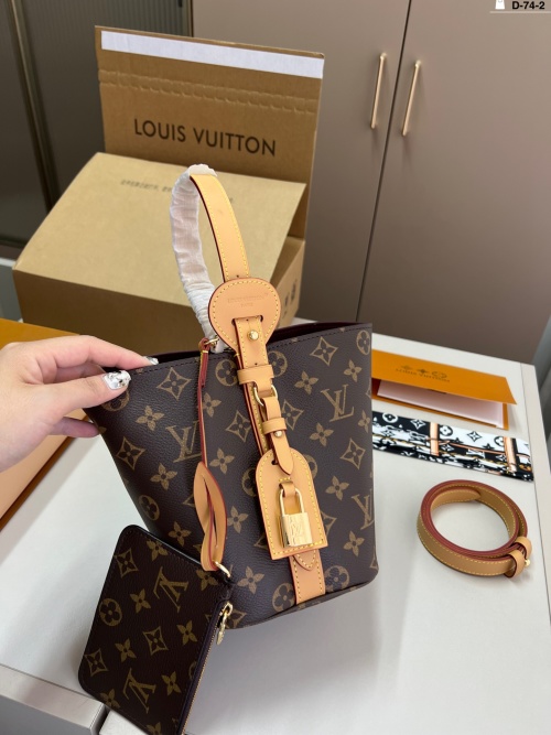Louis Vuitton NeoNoe Bucket Bag Monogram Canvas with Decorative Lock 1 Louis Vuitton NeoNoe Bucket Bag Monogram Canvas with Decorative Lock