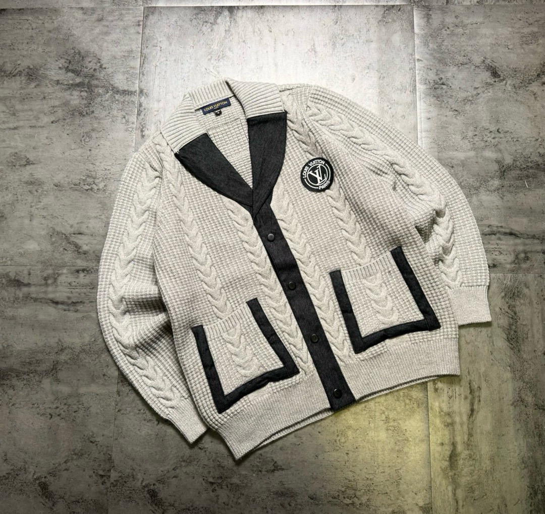 Louis Vuitton Limited Edition Unisex Cable Knit Cardigan Sweater