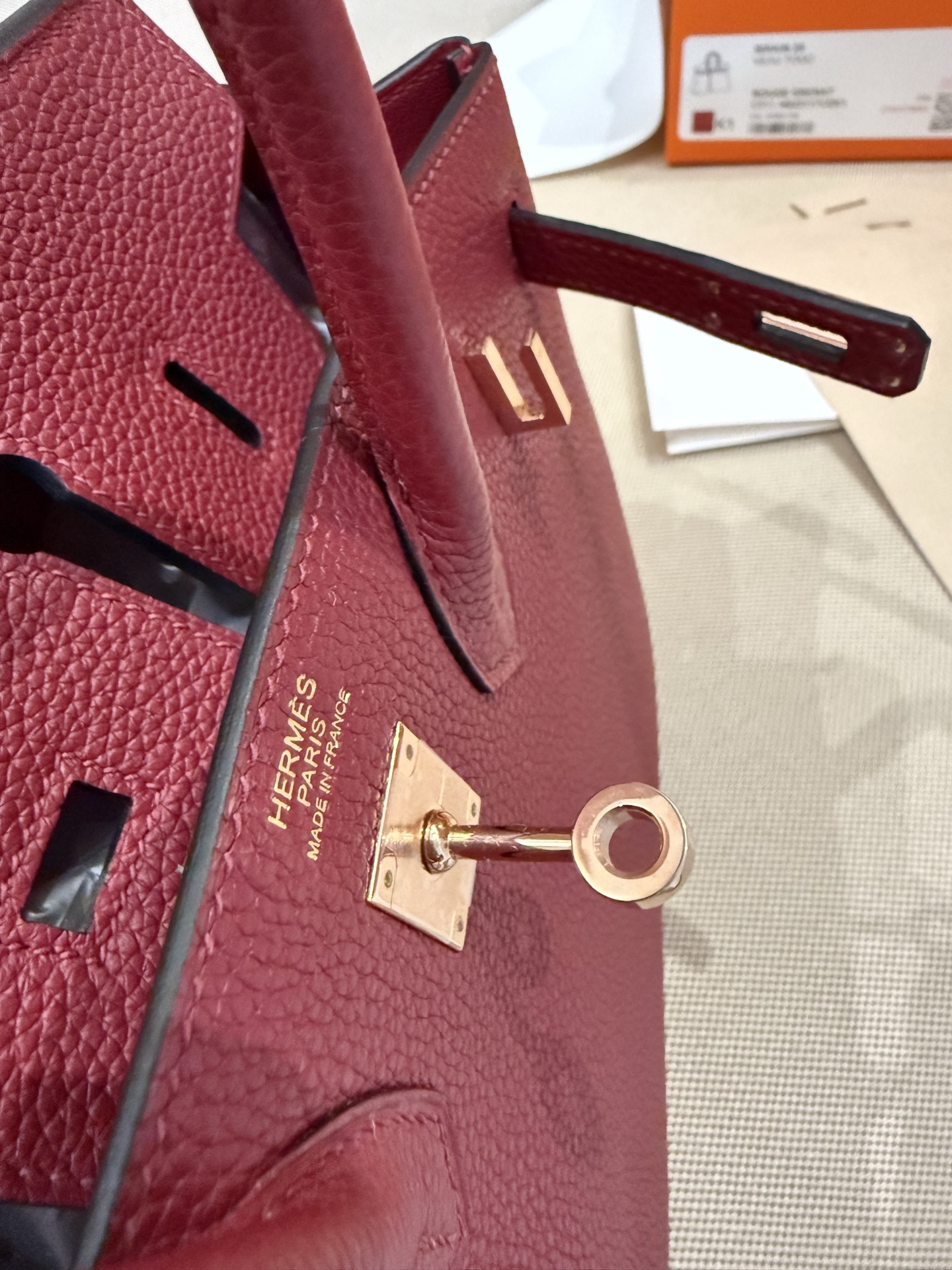 Hermes Birkin 25 Rouge Grenat 25 handbag shoulder