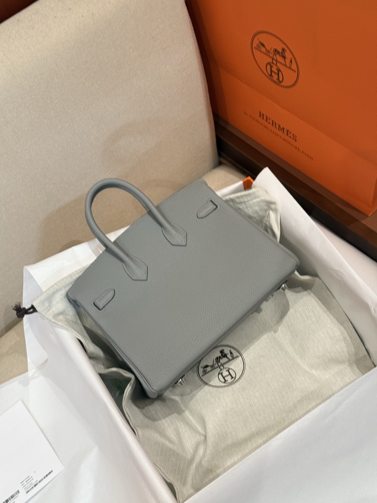 Hermes Birkin Gray handbag shoulder