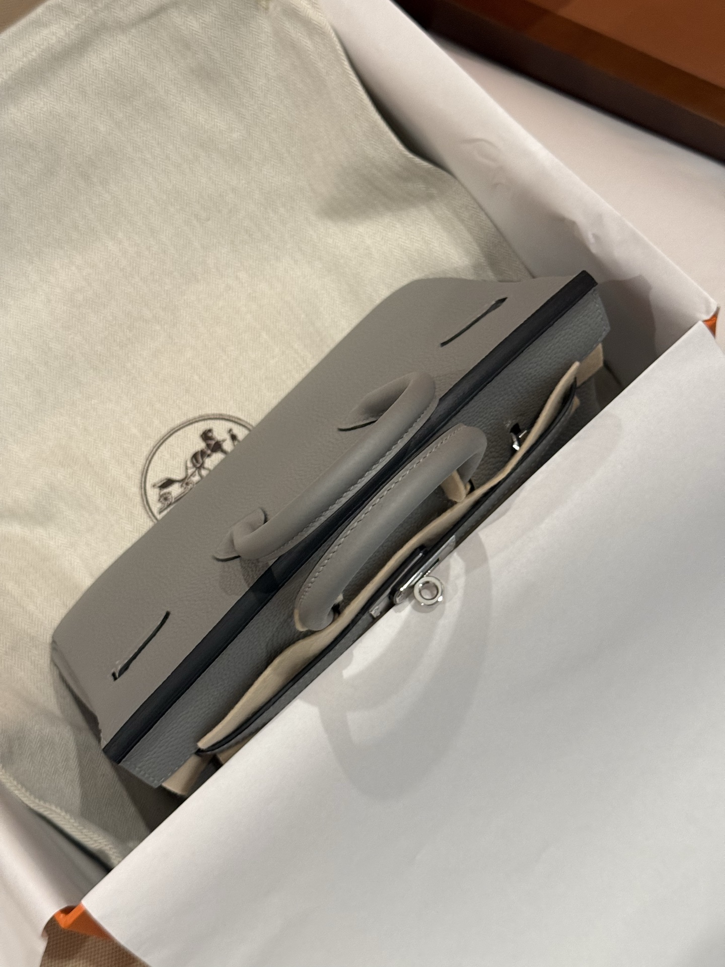 Hermes Birkin Gray handbag shoulder