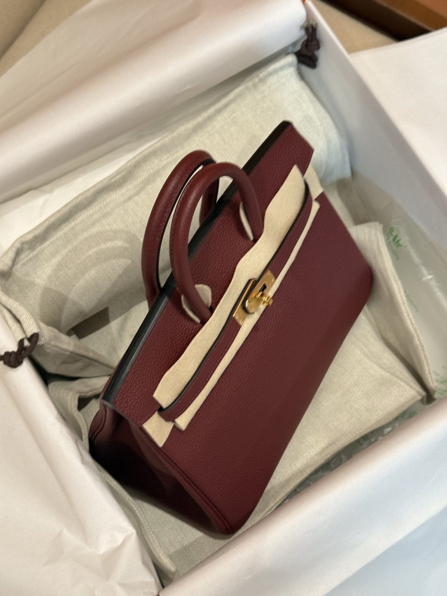 Hermes Birkin Burgundy handbag shoulder