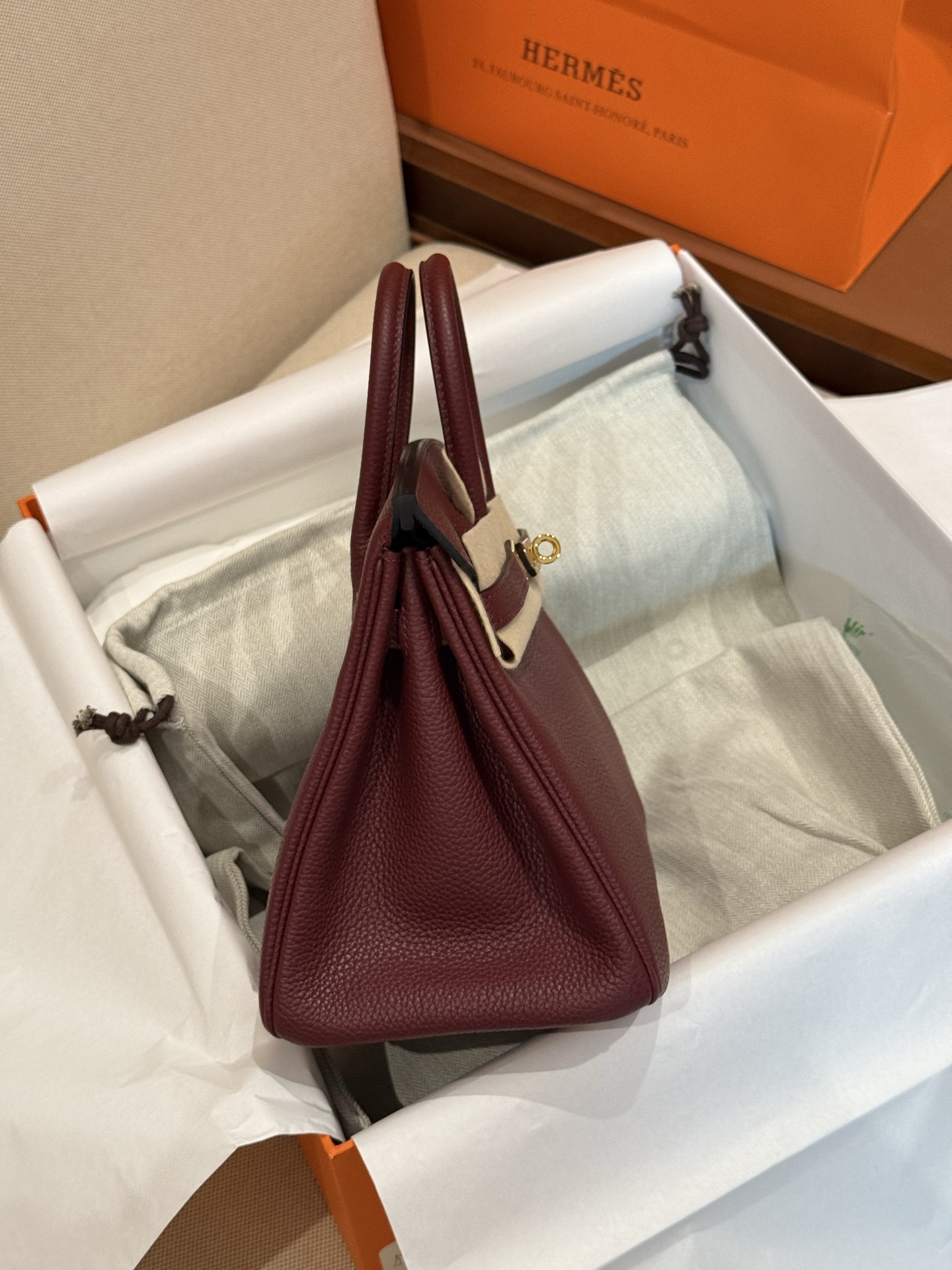 Hermes Birkin Burgundy handbag shoulder