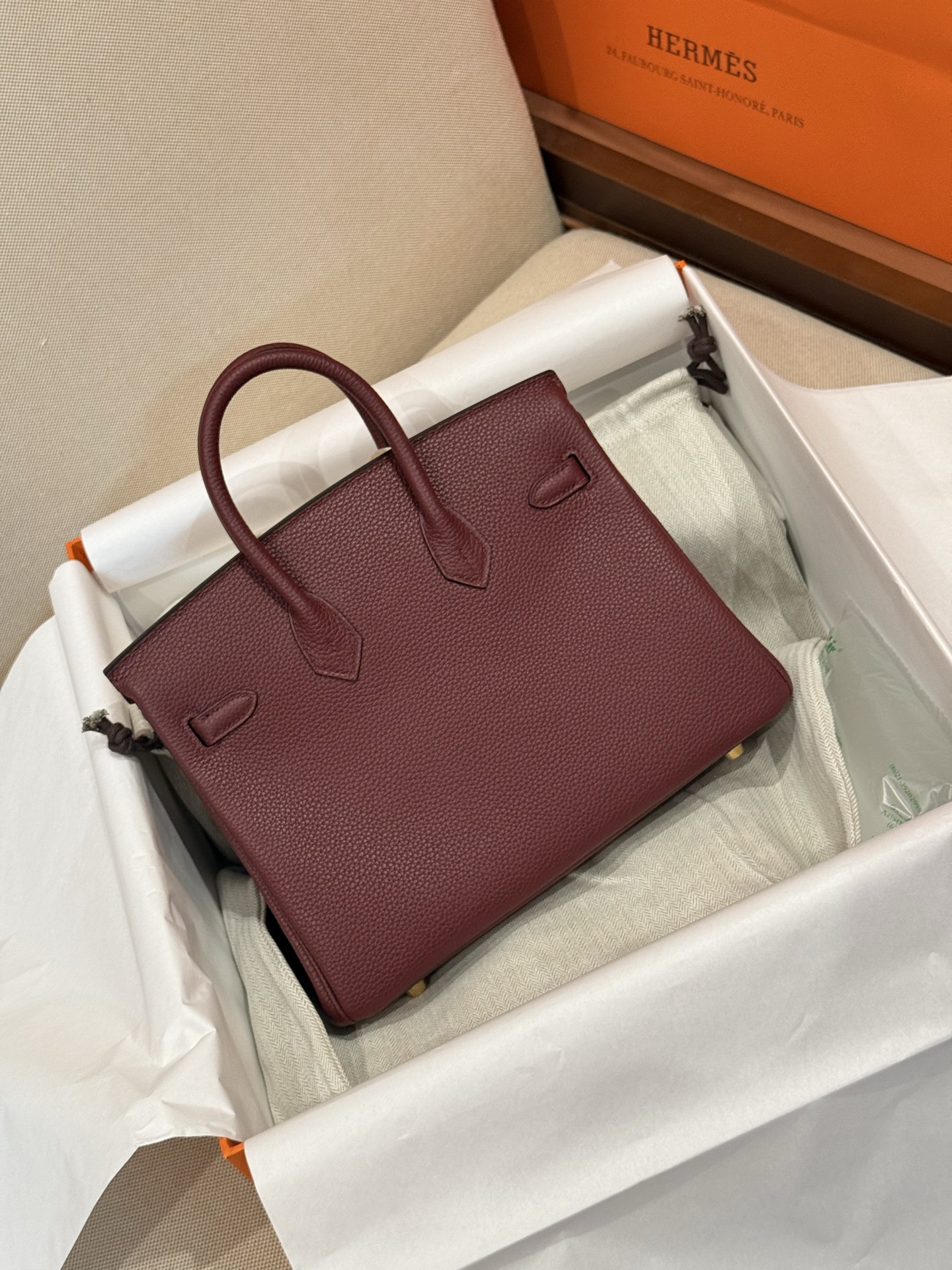 Hermes Birkin Burgundy handbag shoulder