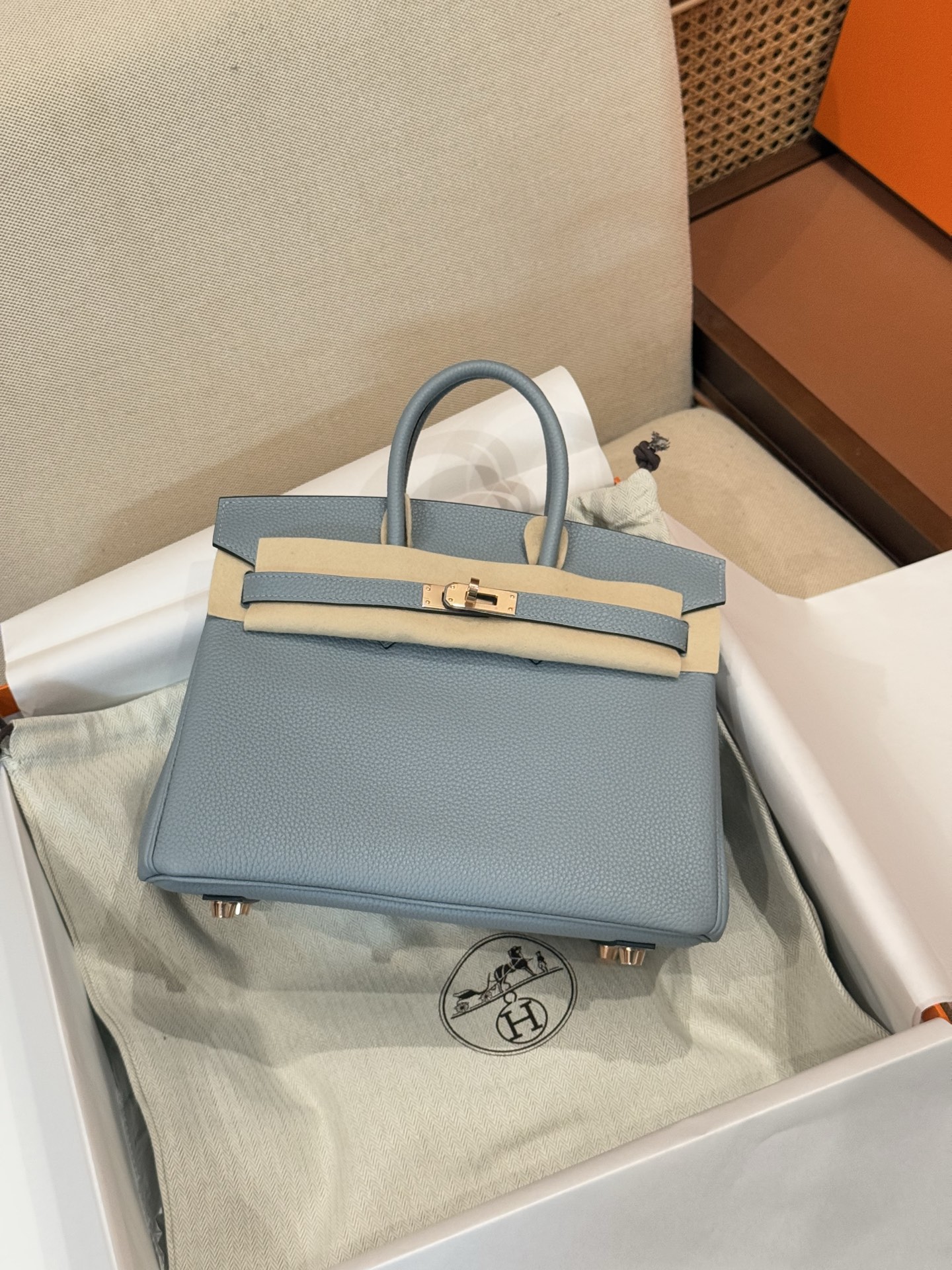 Hermes Birkin 25 Light Blue Togo 25cm everyday