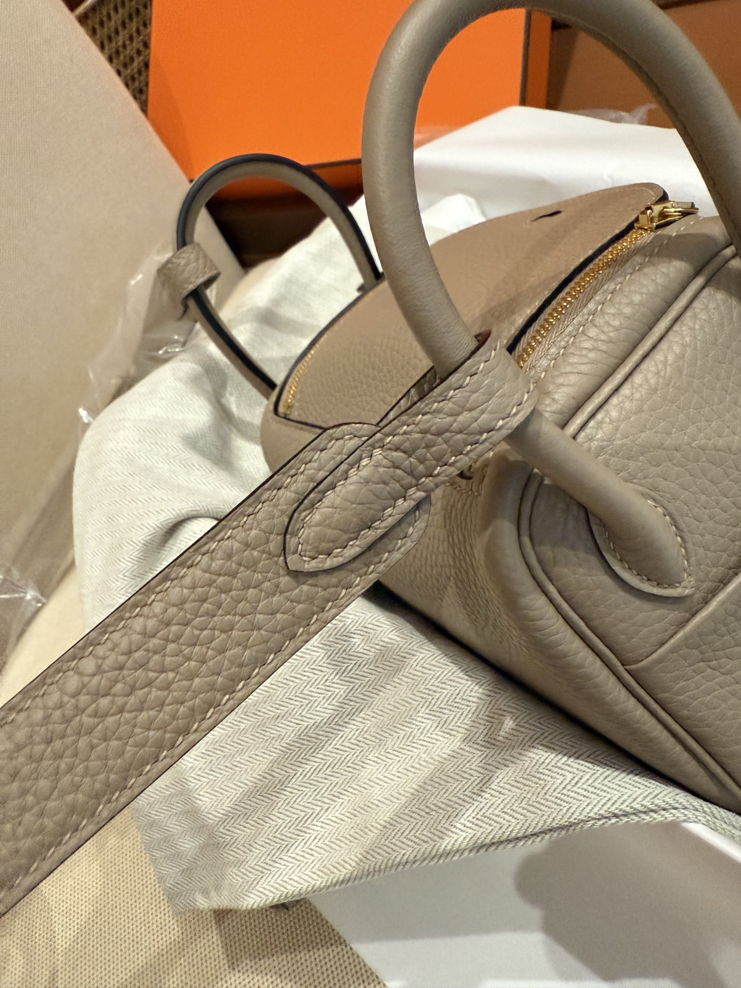 Hermes Lindy Etoupe mini crossbody everyday