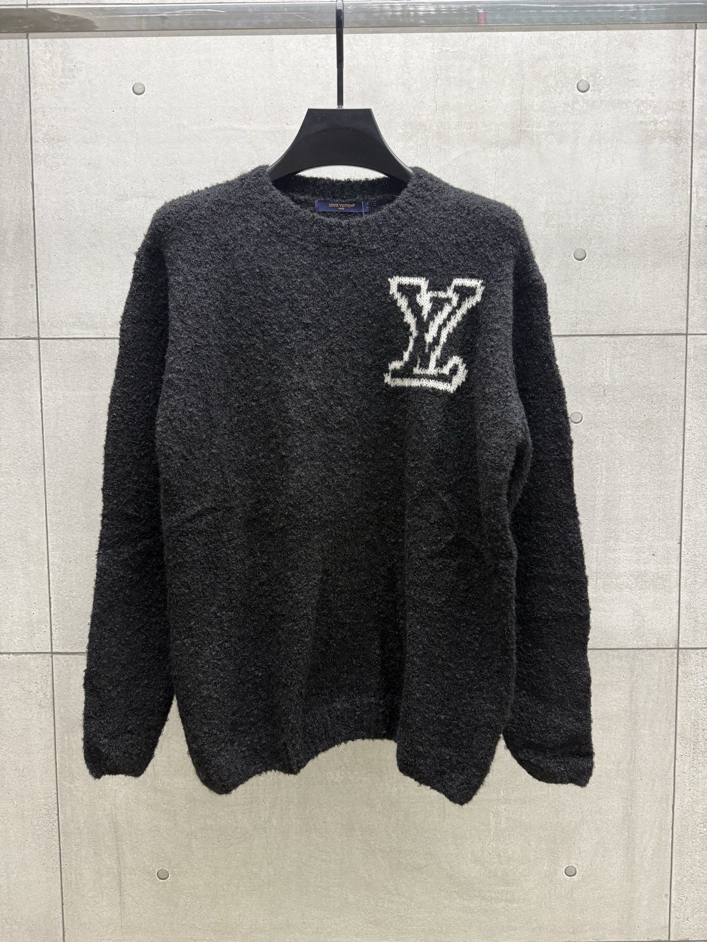 Louis Vuitton Embroidered Logo Wool Blend Sweater, High Quality, Unisex