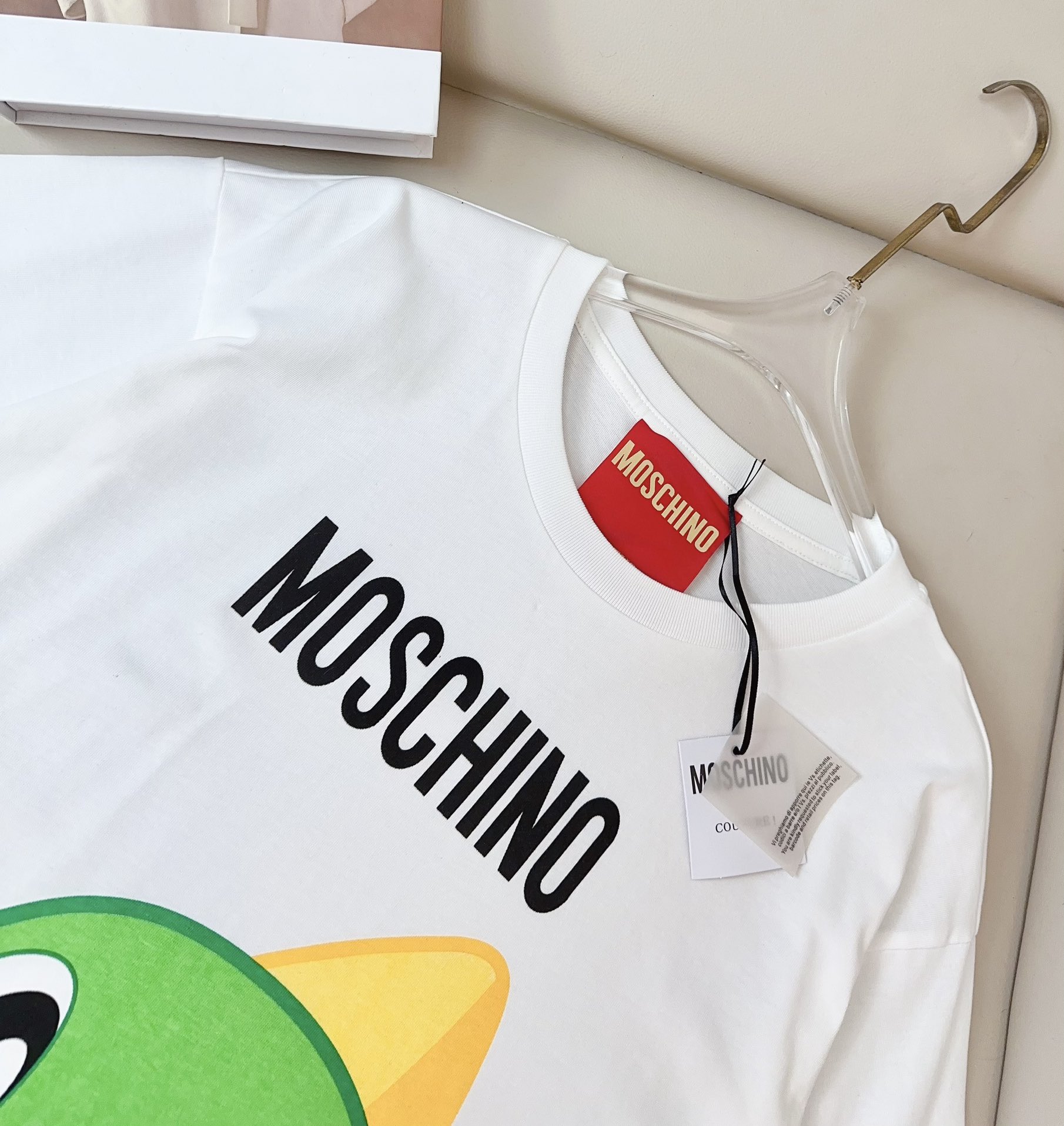 High-End Women’s Clothing: MOSCH** Logo T-Shirt with Custom Pure Cotton Fabric - 图片 6