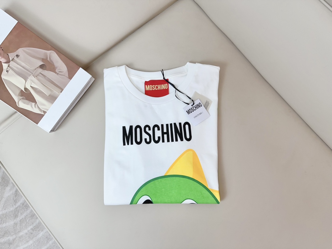 High-End Women’s Clothing: MOSCH** Logo T-Shirt with Custom Pure Cotton Fabric - 图片 4