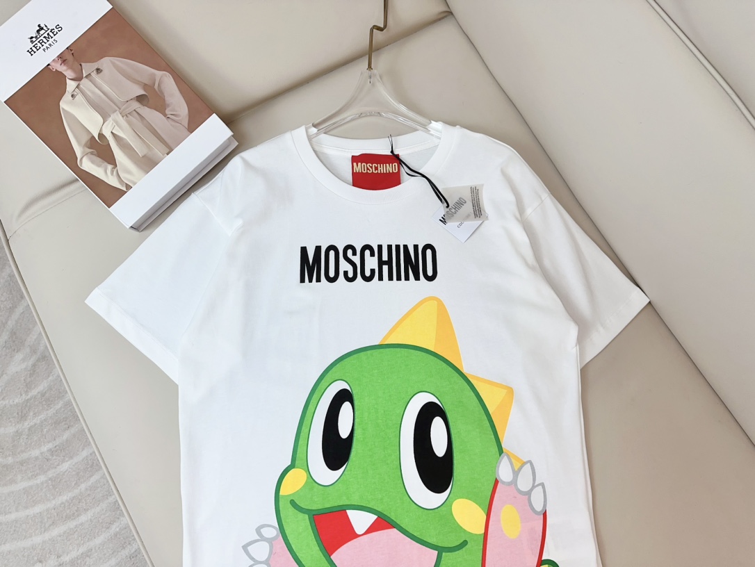 High-End Women’s Clothing: MOSCH** Logo T-Shirt with Custom Pure Cotton Fabric - 图片 3