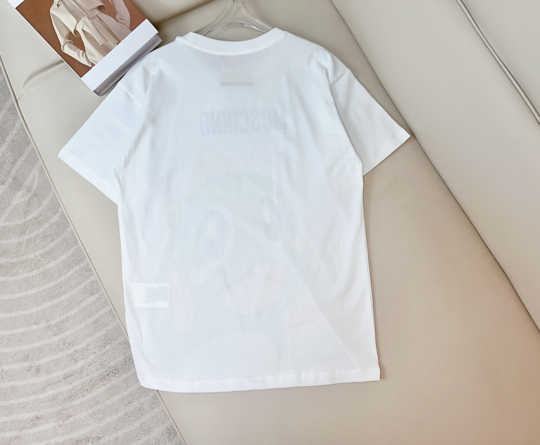 High-End Women’s Clothing: MOSCH** Logo T-Shirt with Custom Pure Cotton Fabric - 图片 2