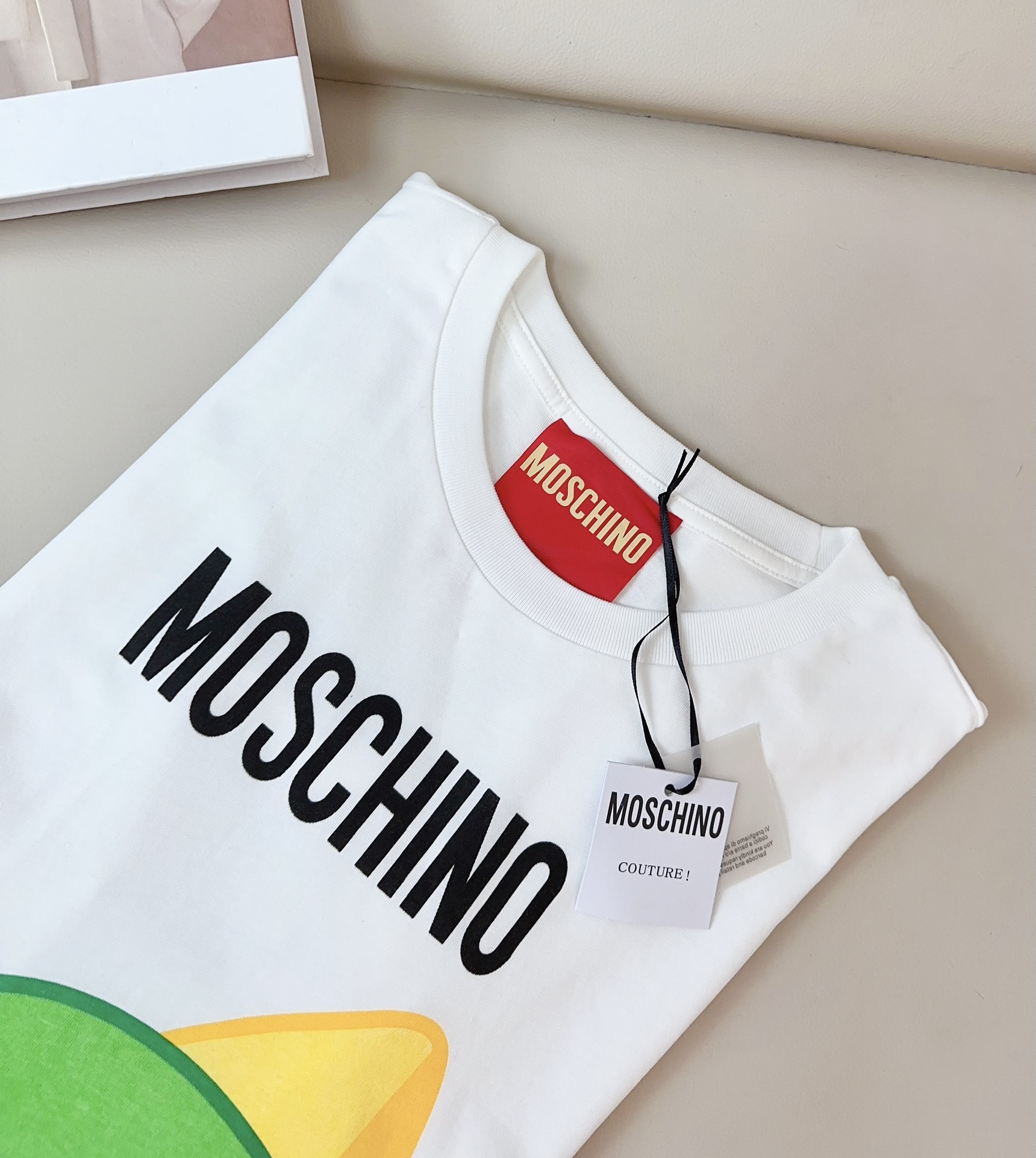 High-End Women’s Clothing: MOSCH** Logo T-Shirt with Custom Pure Cotton Fabric - 图片 5