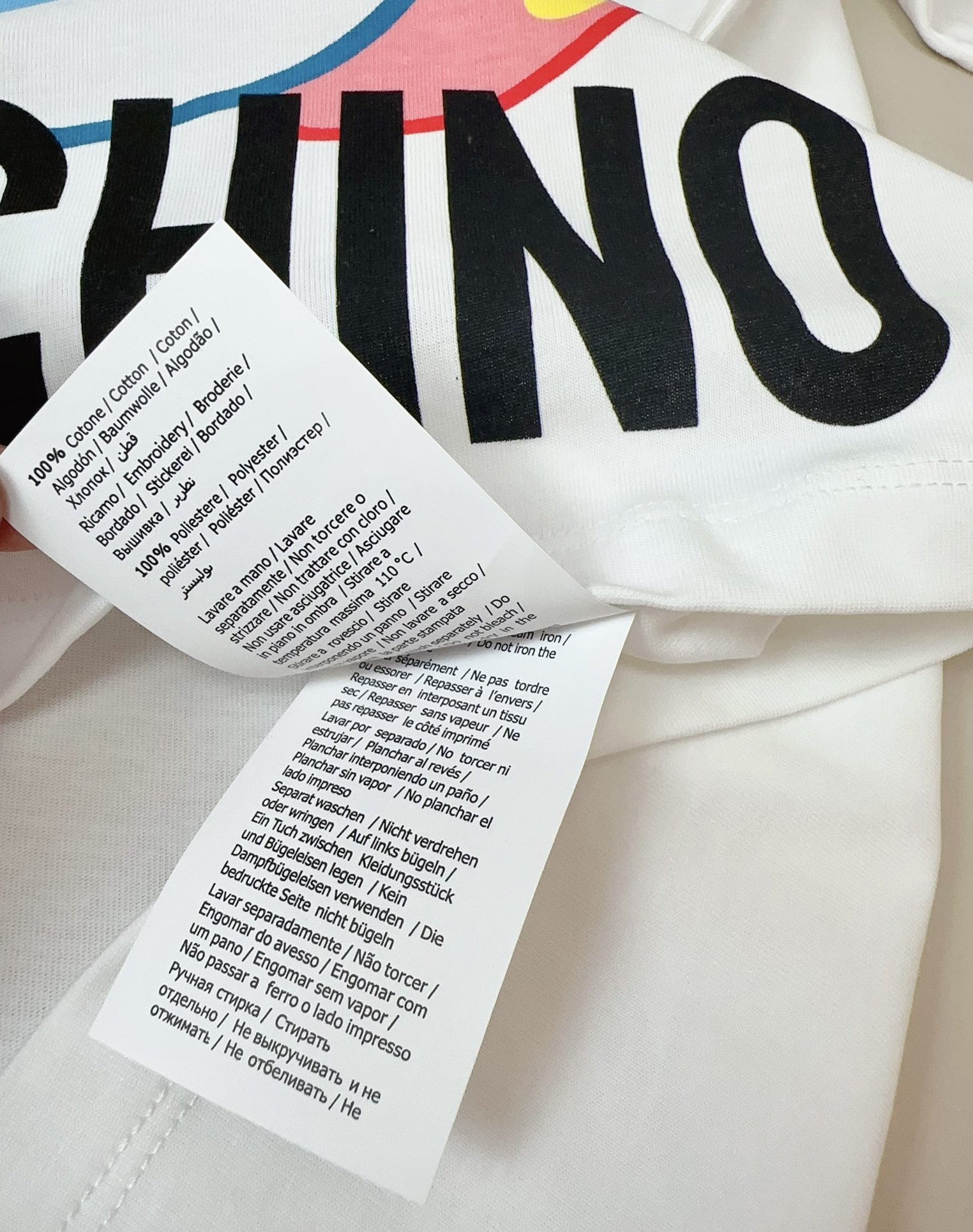 “MOSCH** Bubble Dragon Print Logo T-Shirt: Customized Cotton Suit with Packaging” - 图片 8