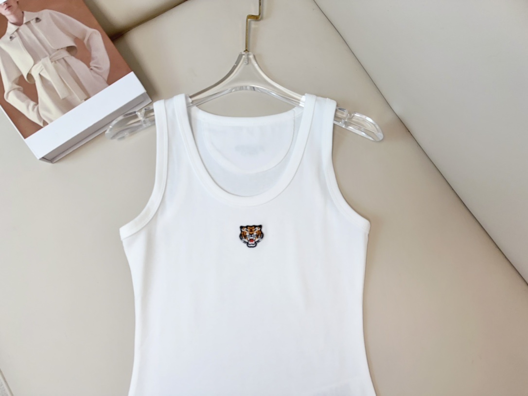 High-Quality Women’s Outfit with KEN** Embroidered Tiger Vest: Premium, Tailored, Stretchy, Top Quality - 图片 3