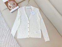 Dior Clothing Cardigans Black White Cotton Spring/Summer Collection