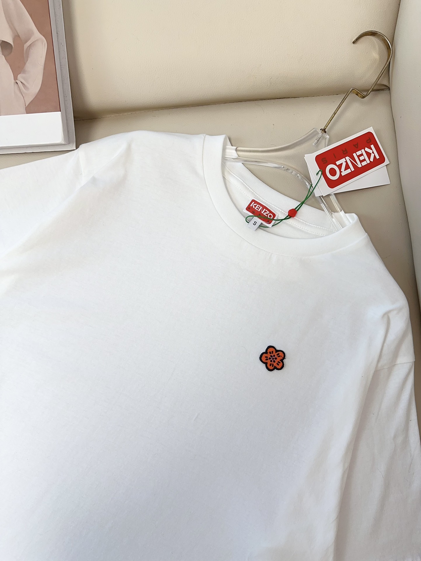 High-End Women’s Clothes: KEN** Seagulls Logo T-shirt, Pure Cotton, Embroidered Dots, Premium Quality. - 图片 4