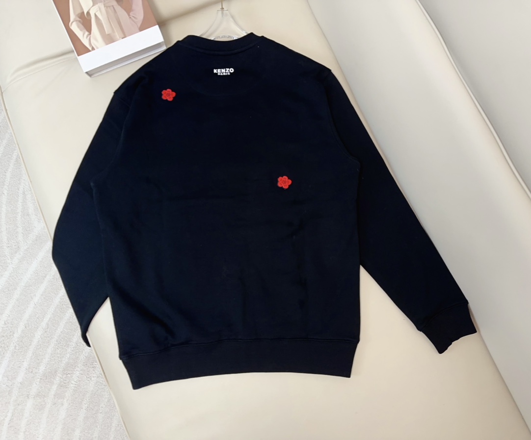 High Quality Women’s Seashell Print Sweater in Pure Cotton with Embroidered Bouquets - 图片 2
