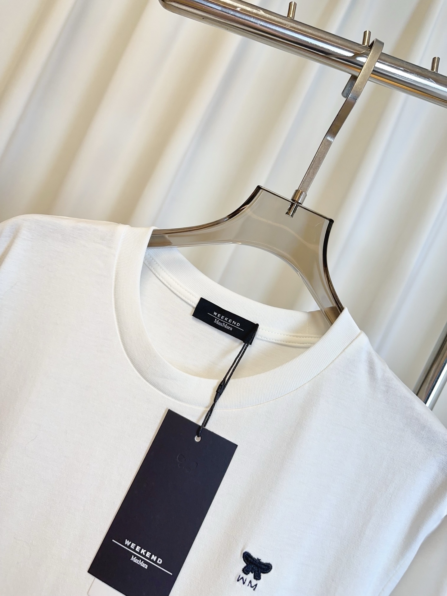 High-Density Embroidered Logo T-Shirt in Pure Cotton Fabric for Women’s Suit Packing - 图片 7