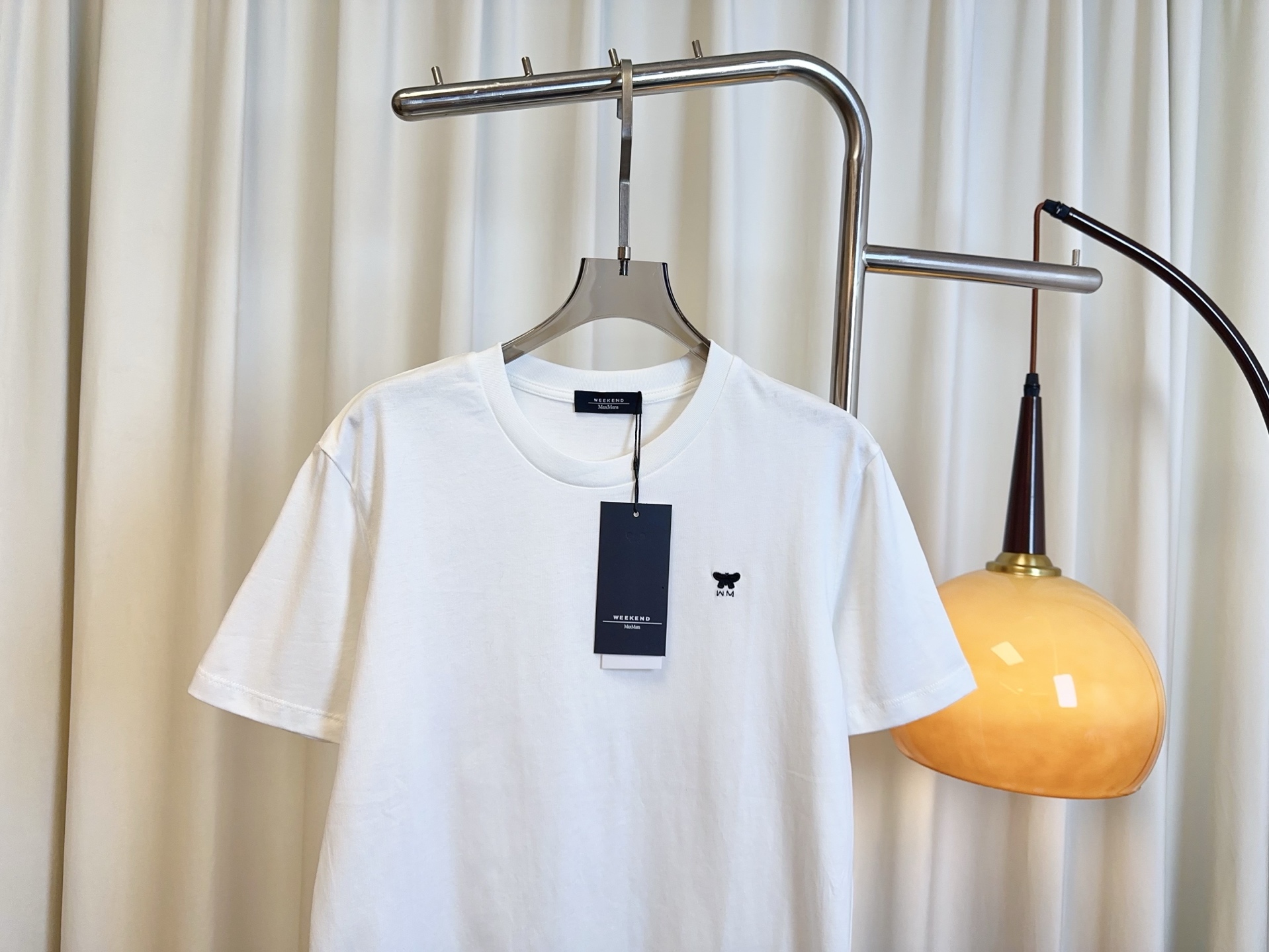 High-Density Embroidered Logo T-Shirt in Pure Cotton Fabric for Women’s Suit Packing - 图片 3
