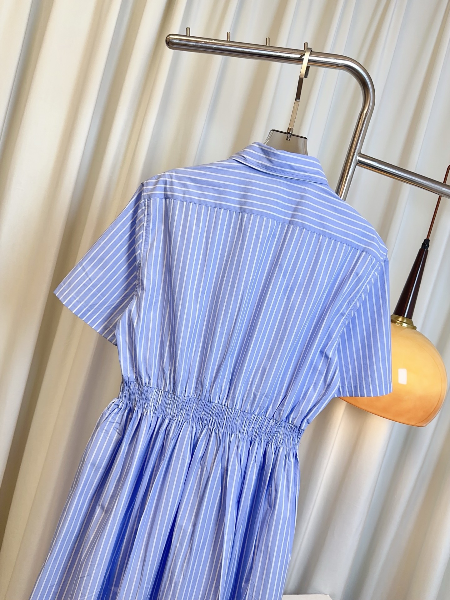 MI* Striped Long Dress with Embroidered Logo and Elastic Waistband 6 i1748616275027 979 0 4