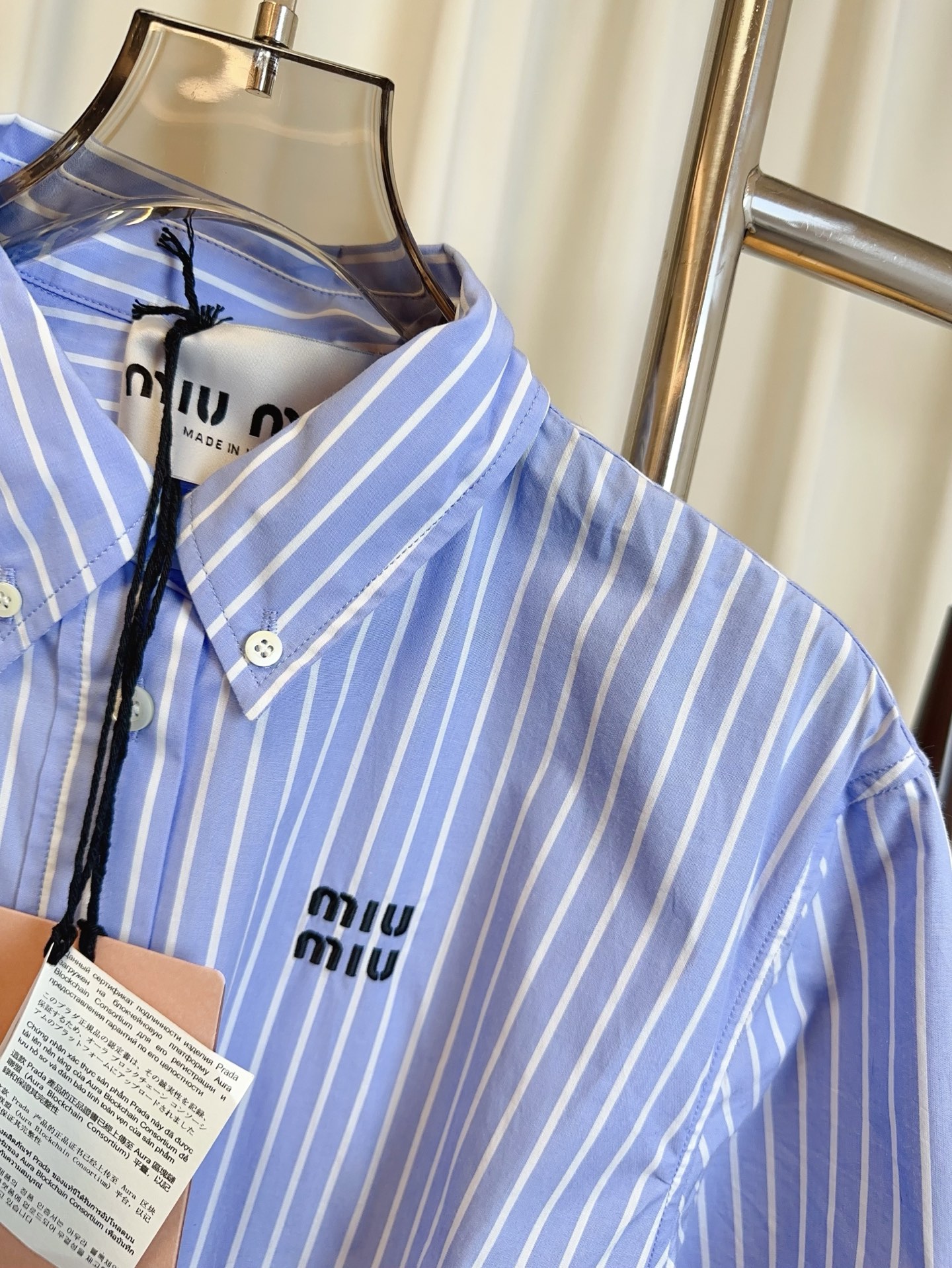 MI* Striped Long Dress with Embroidered Logo and Elastic Waistband 8 i1748616276987 5058 0 7