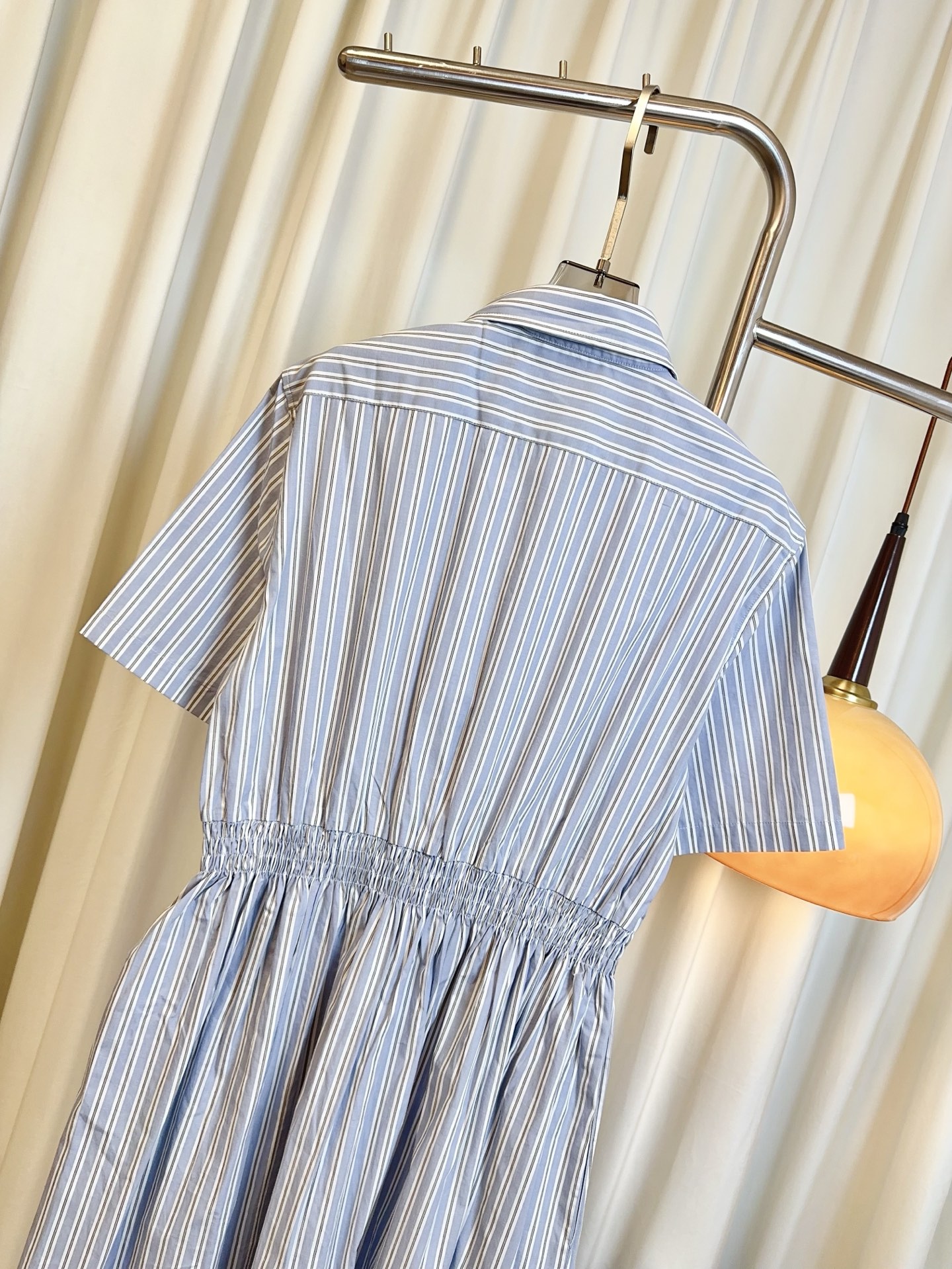 Striped Long Dress with Embroidered Logo & Elastic Waistband - College Style 6 i1748616288182 6966 0 4