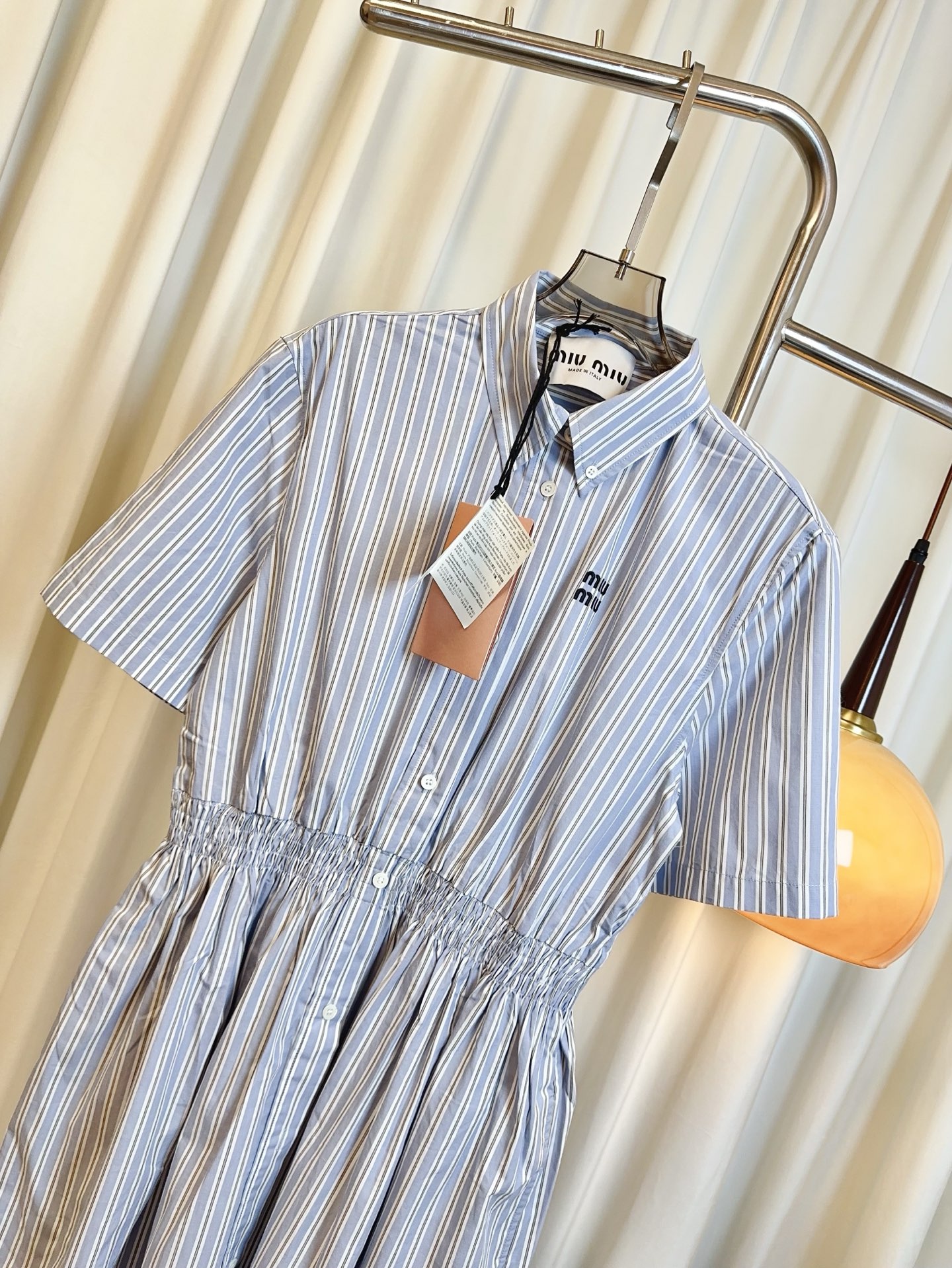 Striped Long Dress with Embroidered Logo & Elastic Waistband - College Style 5 i1748616289397 8216 0 3