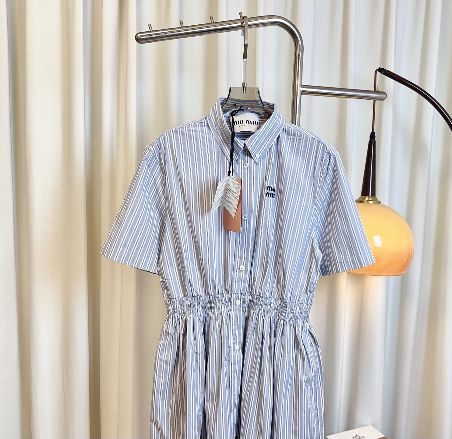 Striped Long Dress with Embroidered Logo & Elastic Waistband - College Style 4 i1748616289983 2432 0 2