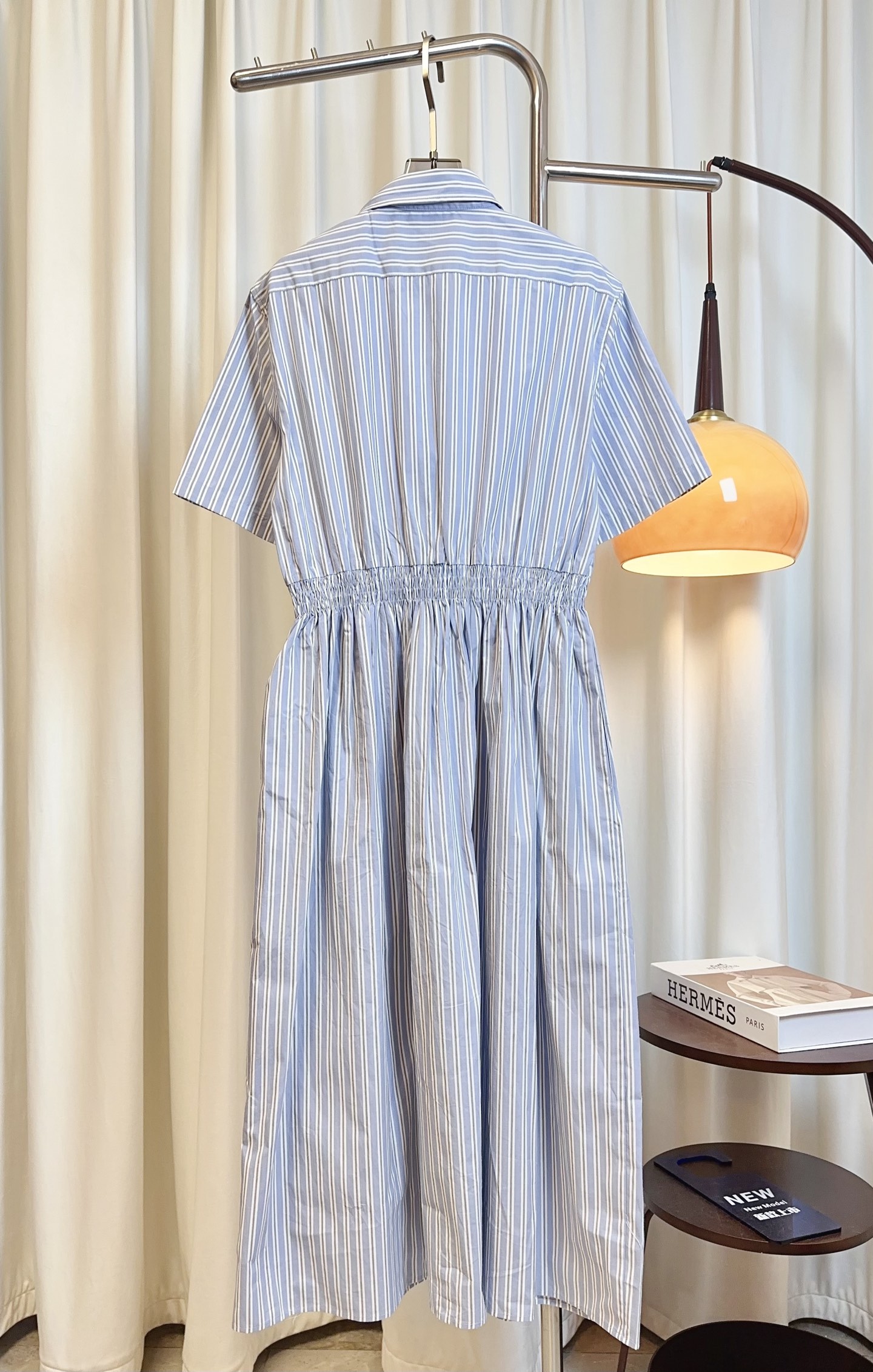 Striped Long Dress with Embroidered Logo & Elastic Waistband - College Style 3 i1748616290208 4842 0 1