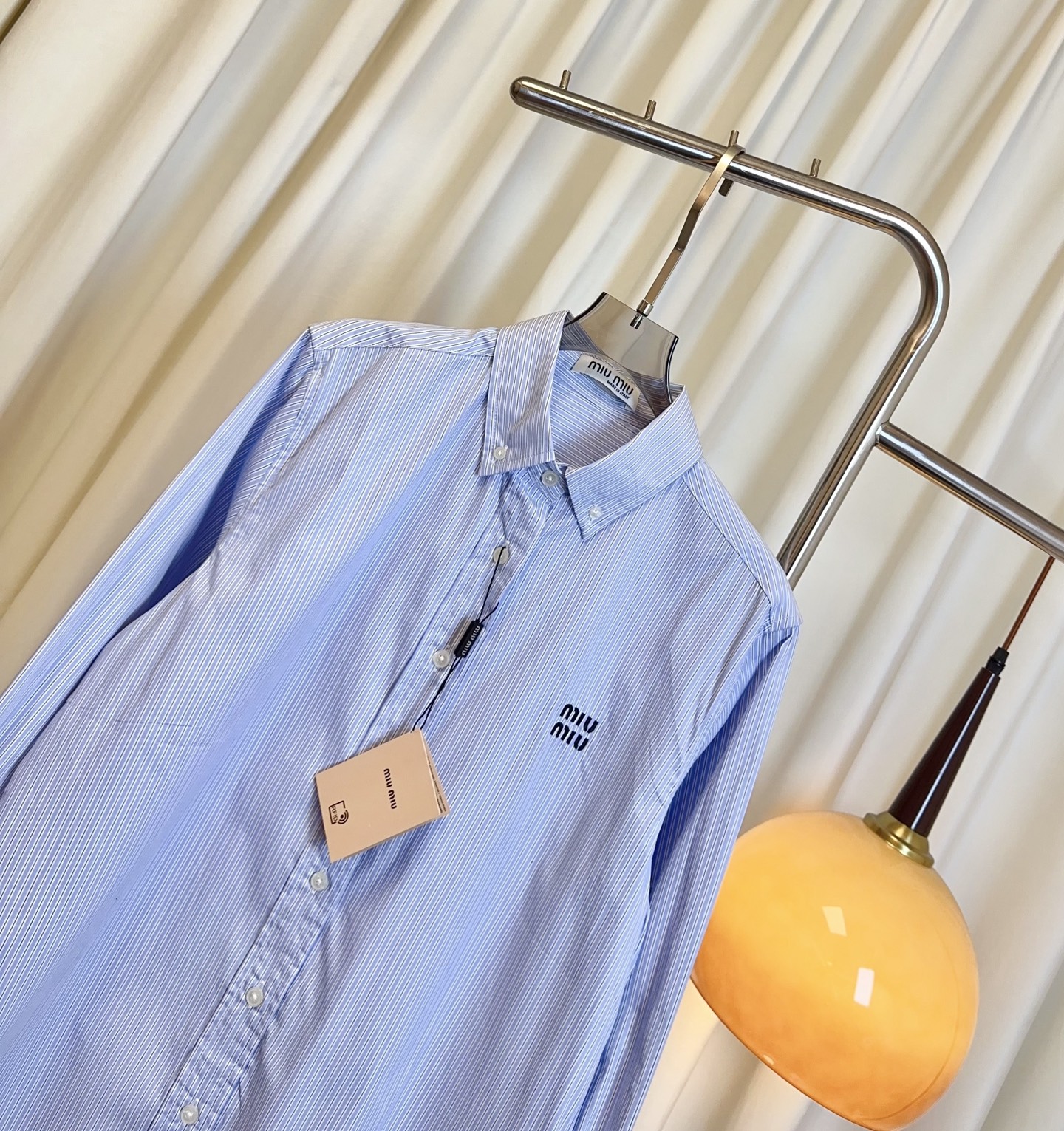 Embroidered Striped Shirt: Custom Pure Cotton Fabric for Women – Top Quality & Comfortable - 图片 4