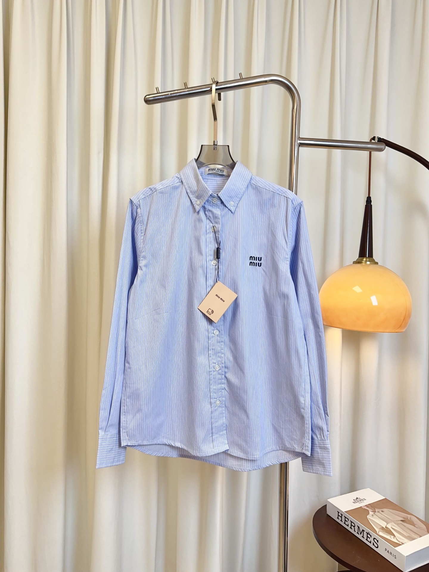 Embroidered Striped Shirt: Custom Pure Cotton Fabric for Women – Top Quality & Comfortable - 图片 1