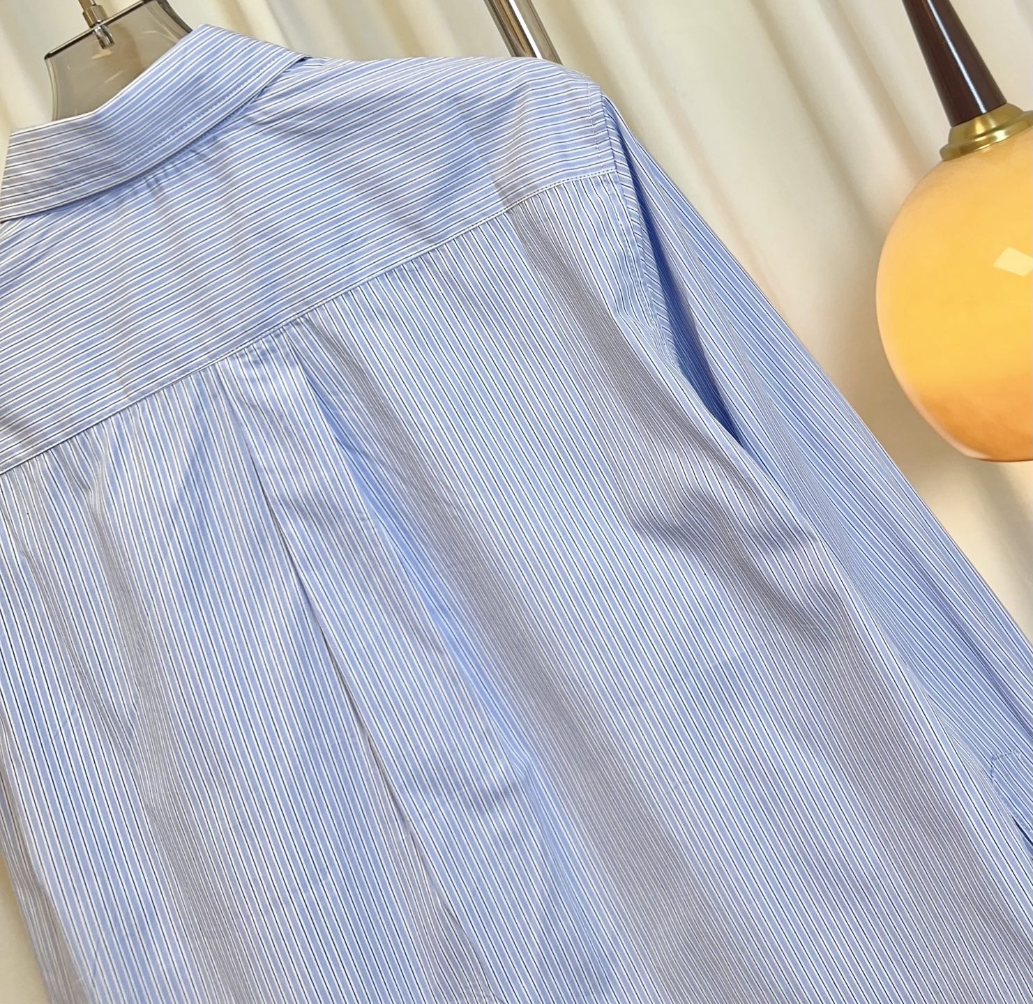 Embroidered Striped Shirt: Custom Pure Cotton Fabric for Women – Top Quality & Comfortable - 图片 7