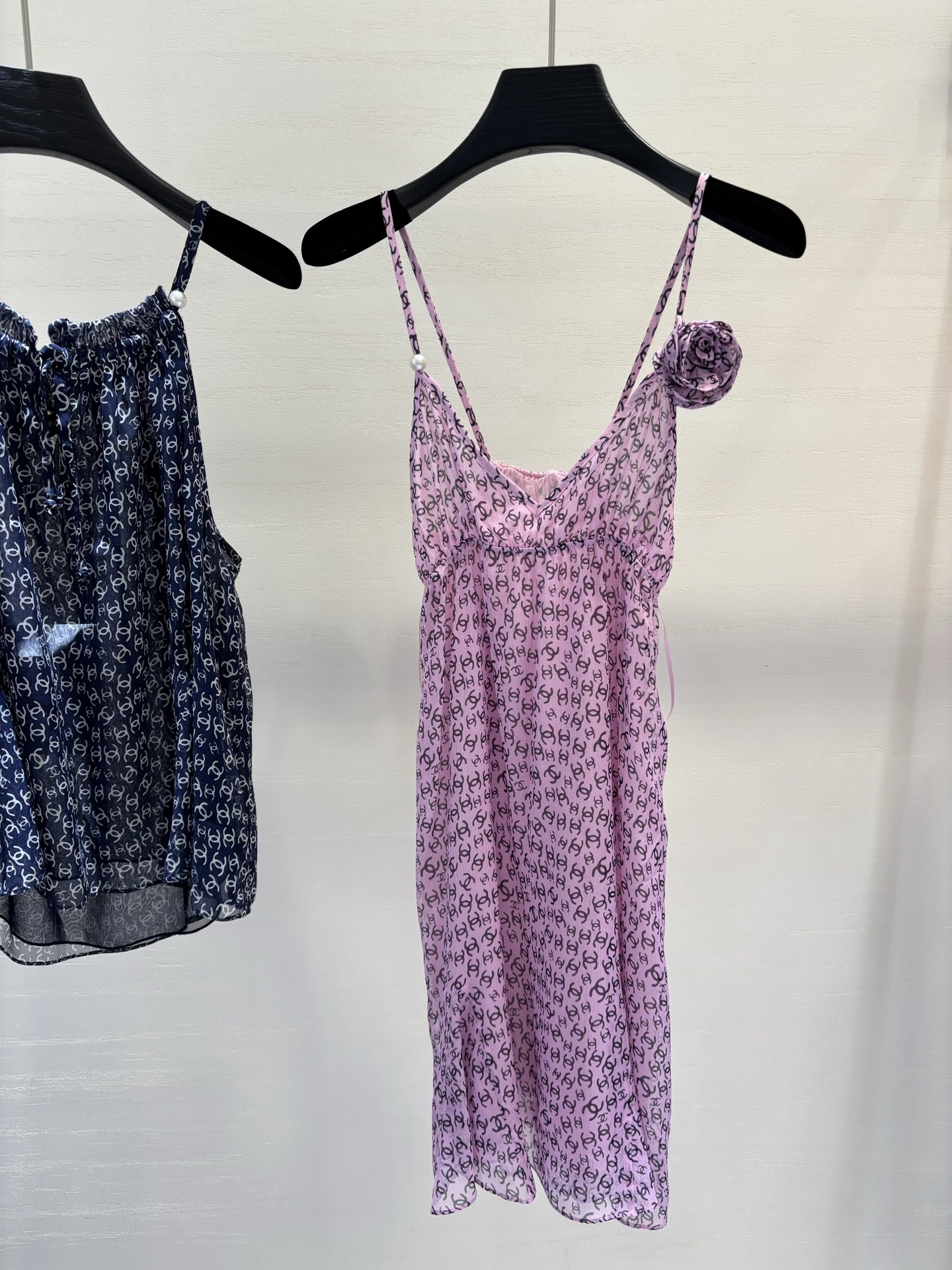 Chanel 25S Double Layer Silk Logo Camisole Dress - Lightweight & Soft 3 i1749101538603 6449 0 1