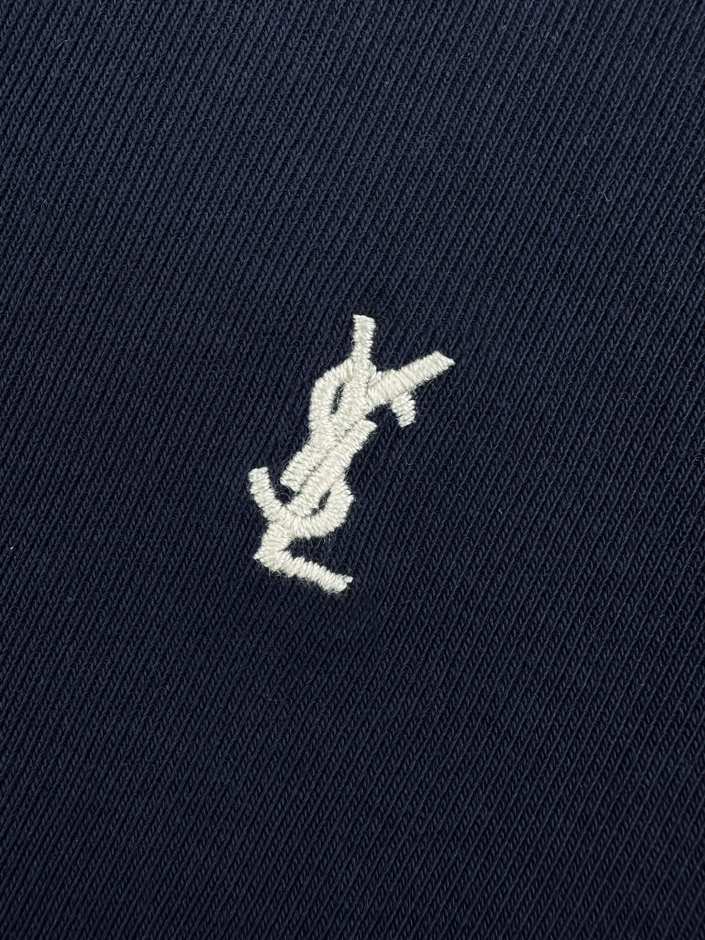 Saint Laurent SaintLaurent 标识刺绣拼接短袖