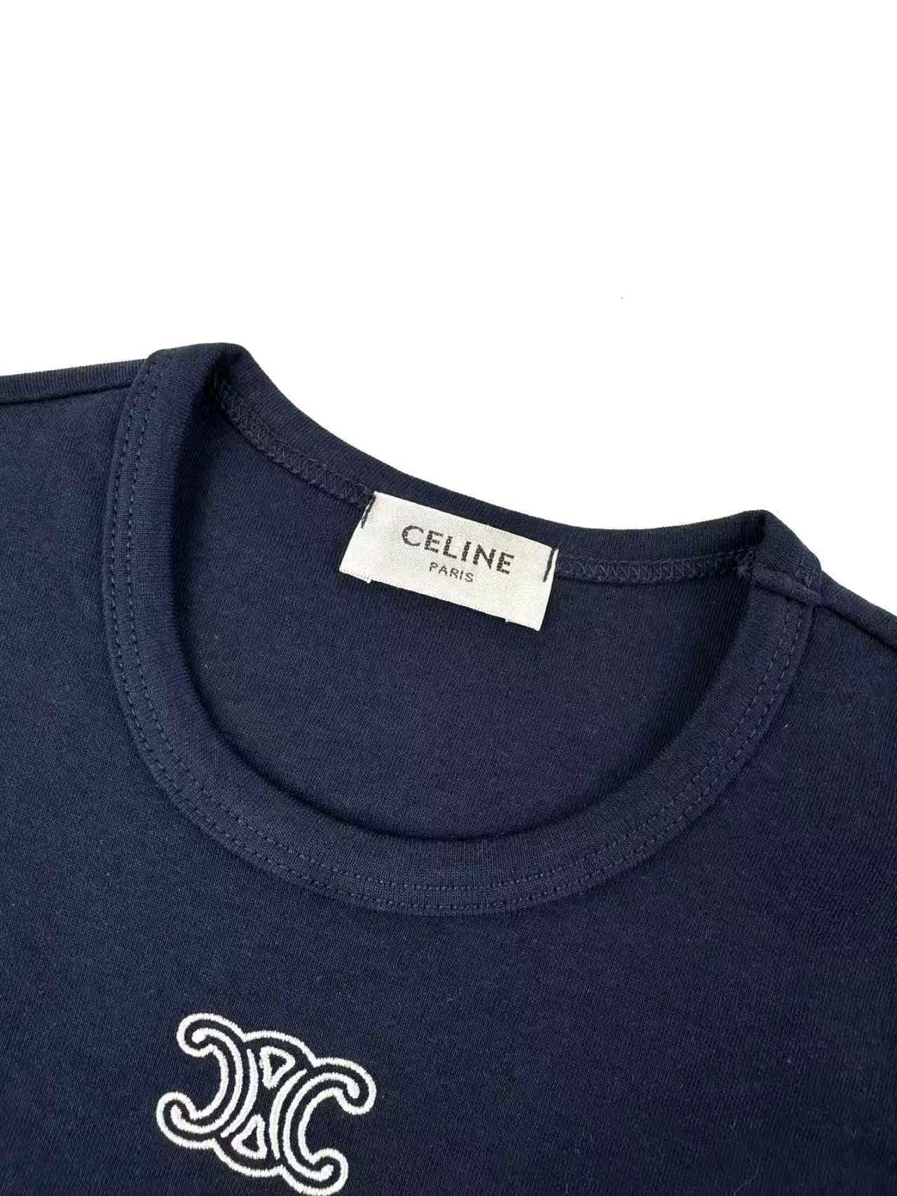 Celine Celine 标识刺绣短袖