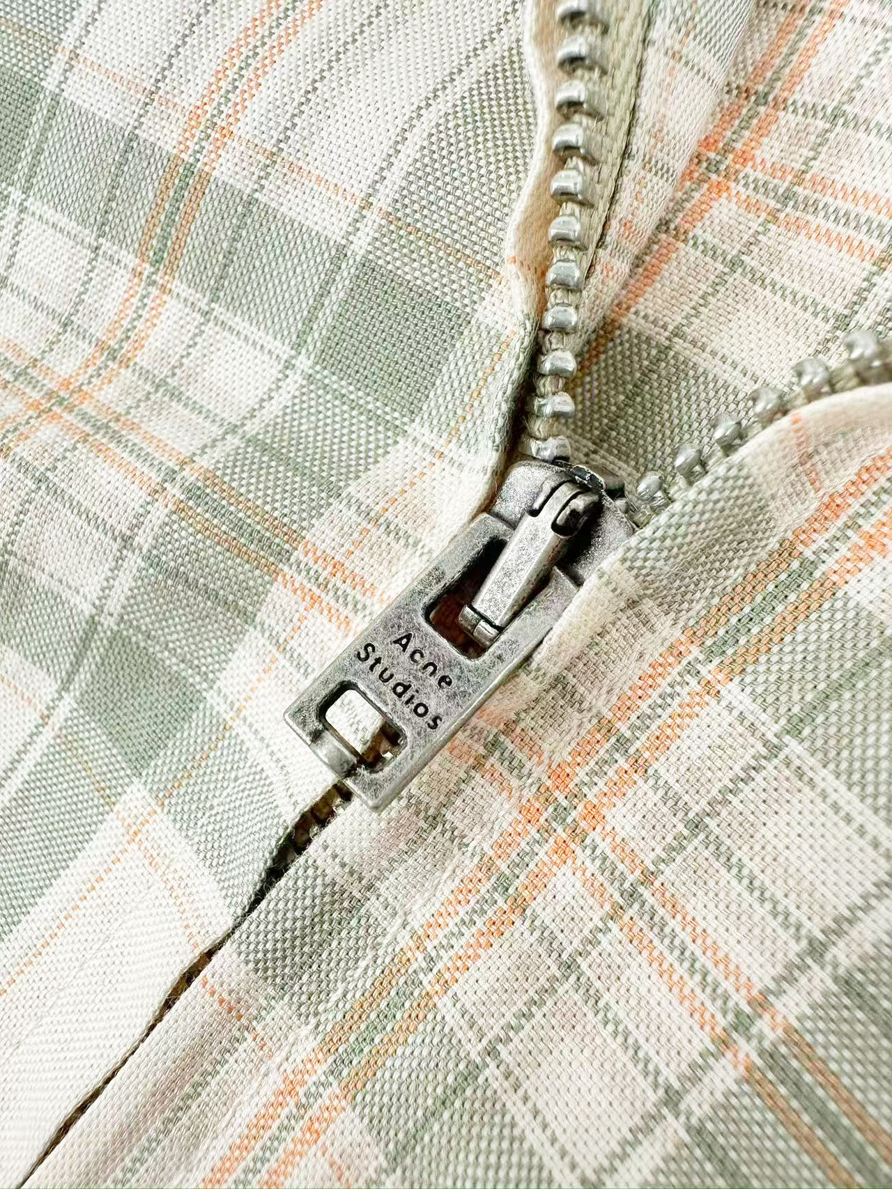 Acne Studios 刺绣格纹连帽夹克 6