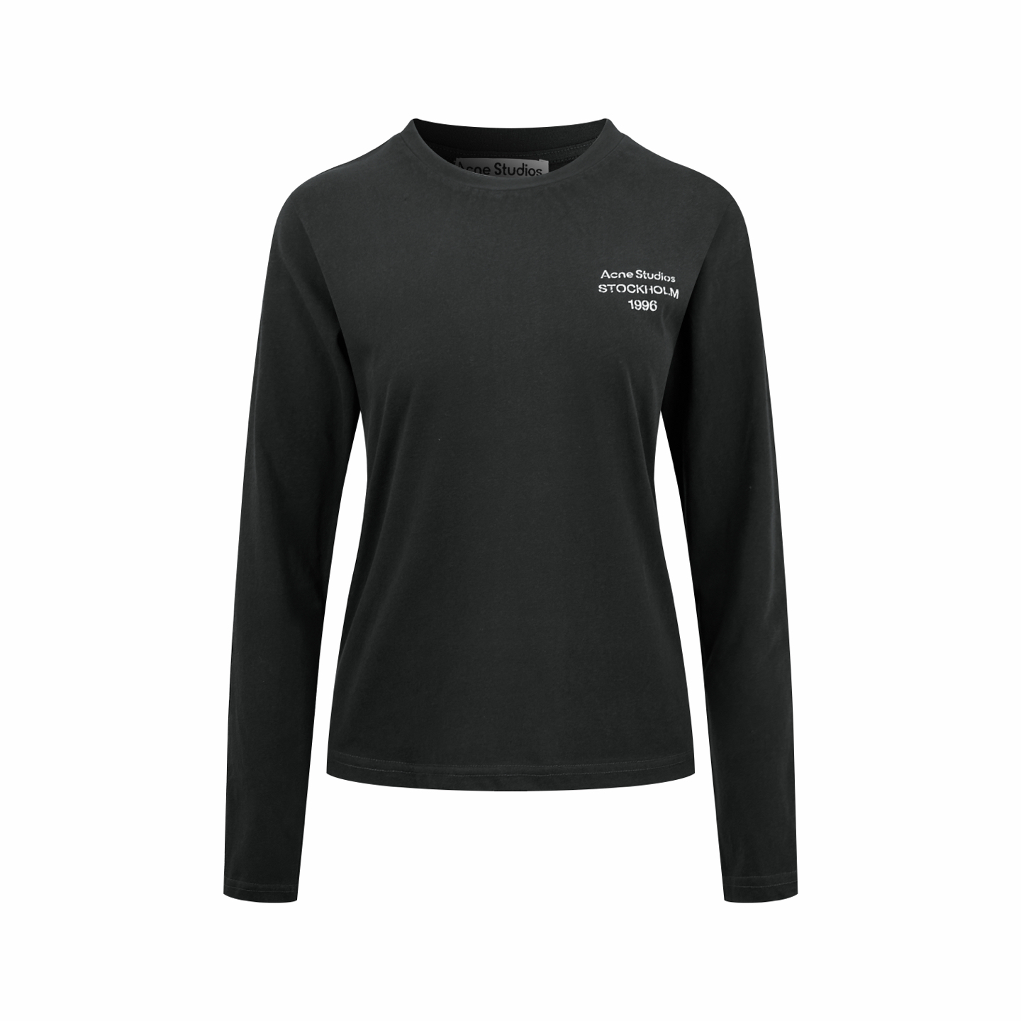 P125 Camiseta de manga larga de mujer Acne Studios con logo impreso Tejido de algodón y lino personalizado, suave y flu…