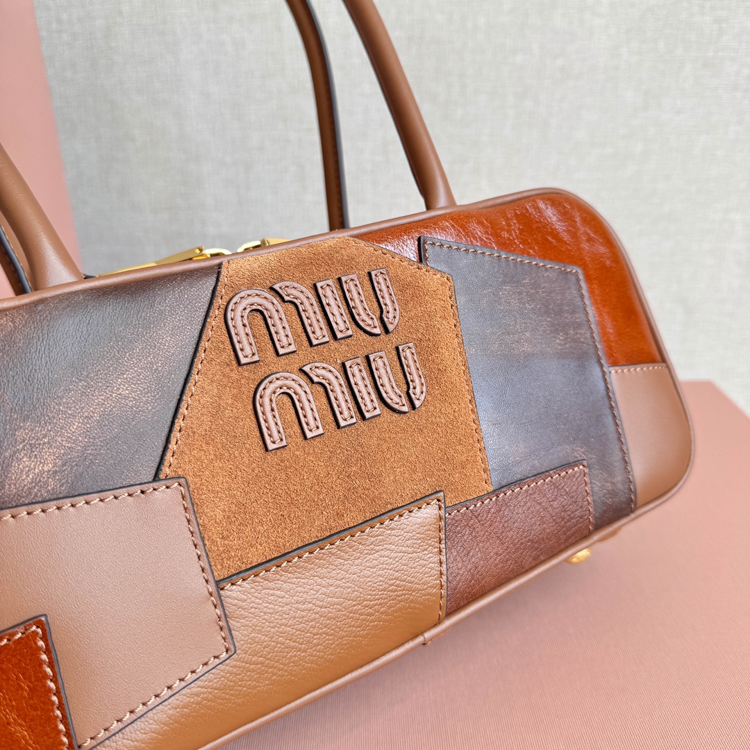 Miu Miu 5BB147Miu新品拼接保龄球