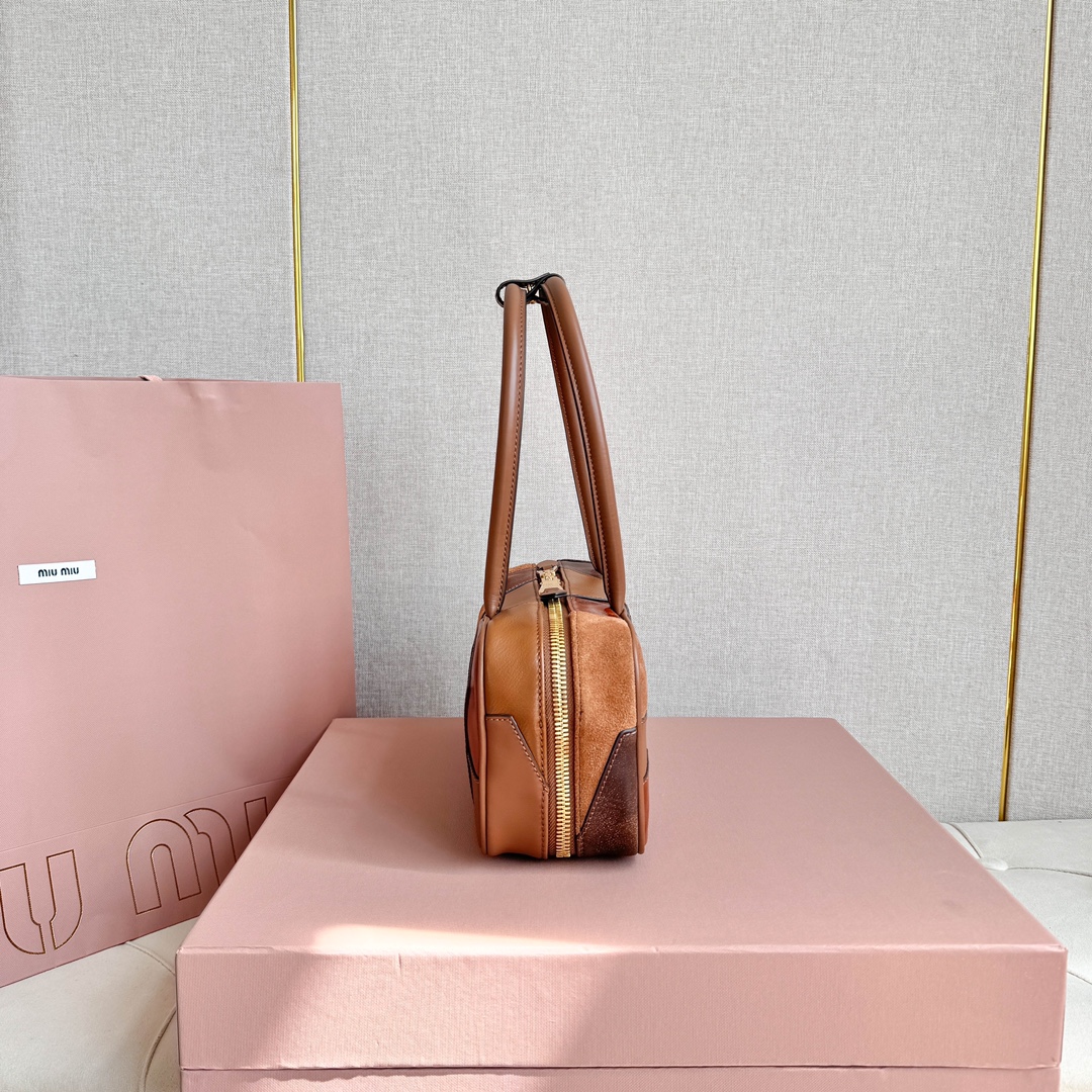 Miu Miu 5BB147Miu新品拼接保龄球