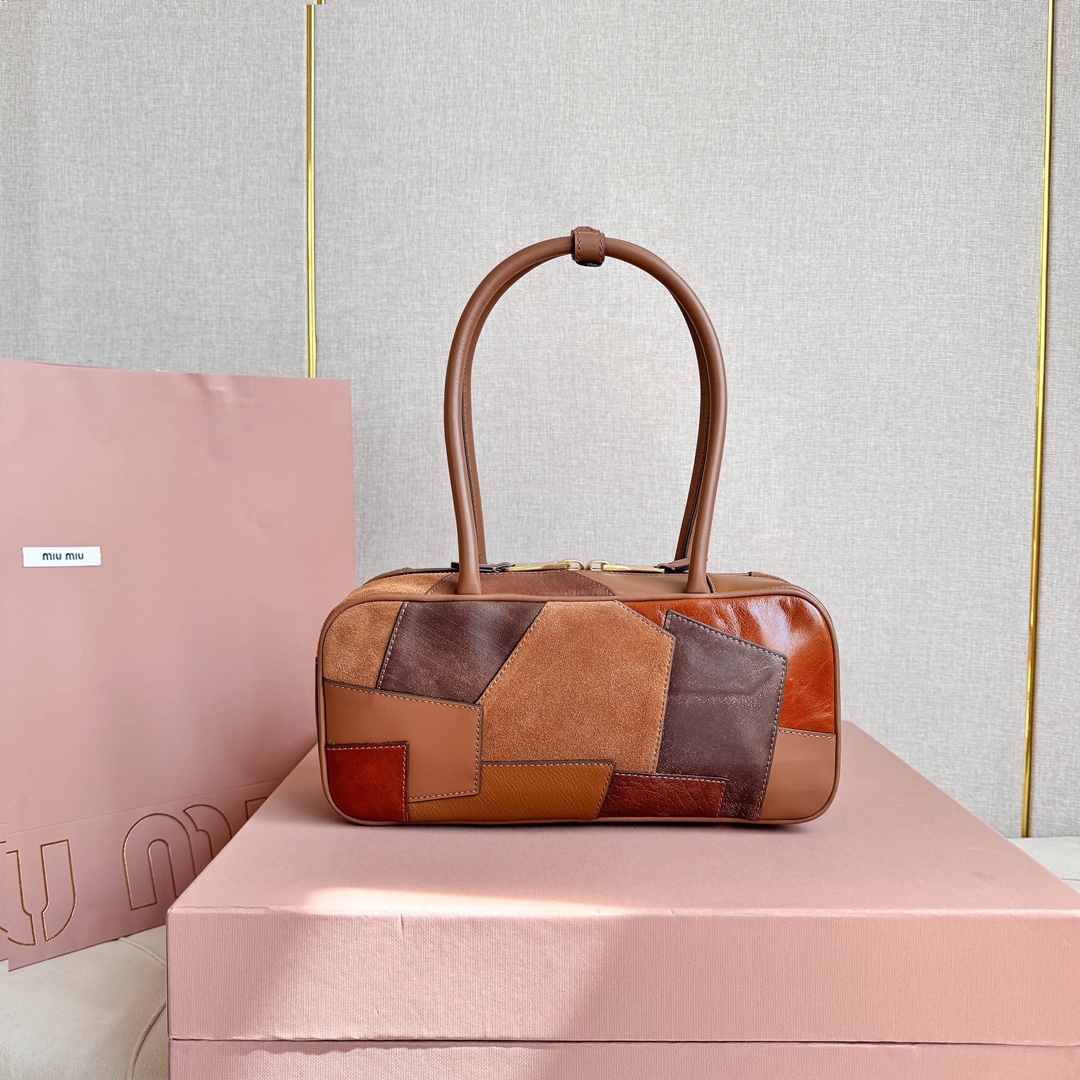Miu Miu 5BB147Miu新品拼接保龄球