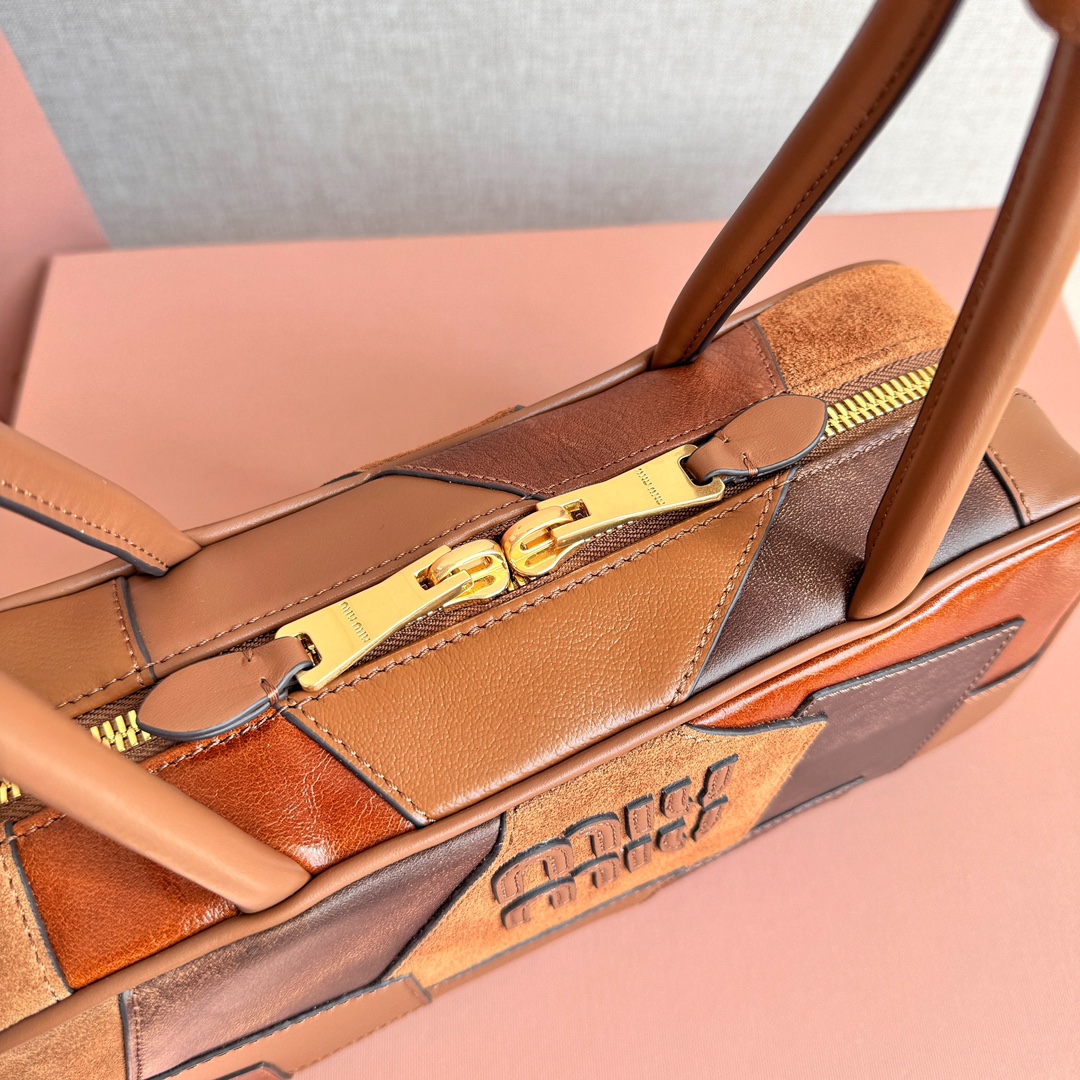 Miu Miu 5BB147Miu新品拼接保龄球