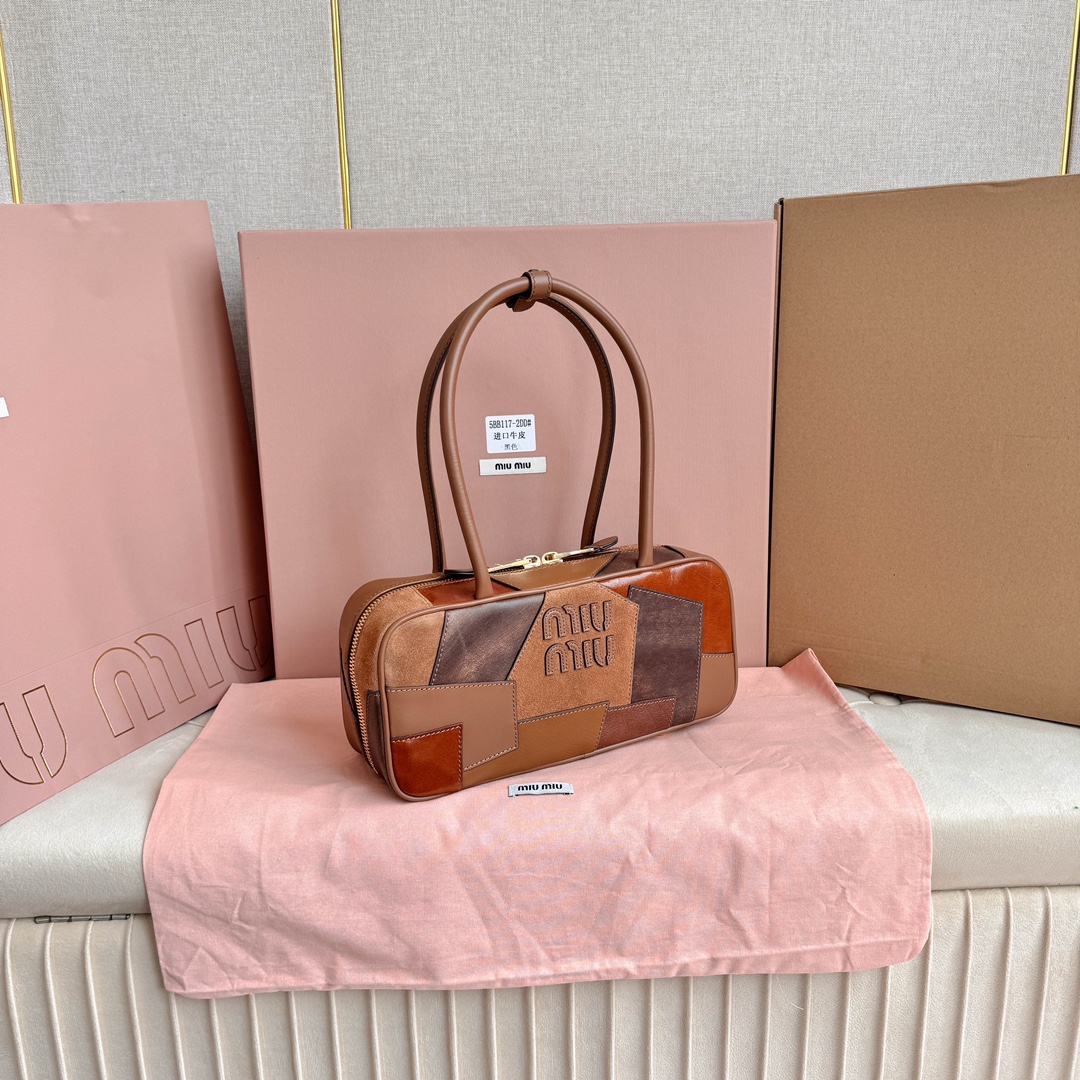 Miu Miu 5BB147Miu新品拼接保龄球
