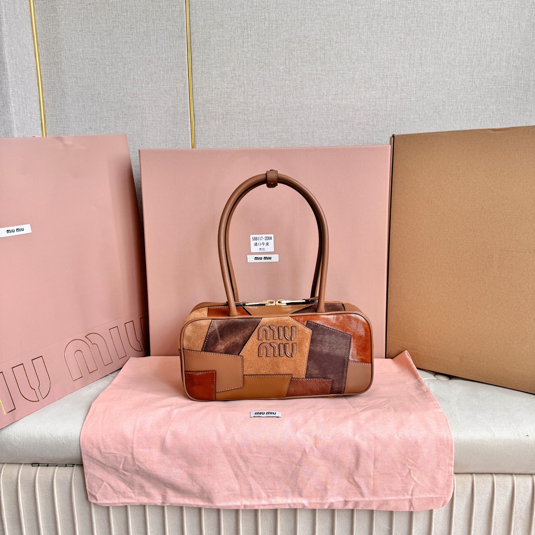 Miu Miu 5BB147Miu新品拼接保龄球
