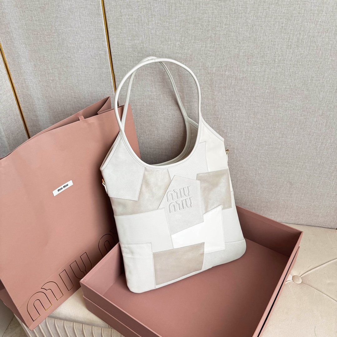 NO:558354,5BG231 (white leather) more detailed pictures, MIUMIU, miumiu198609095BG231（白色拼皮） 更多细节图,MIUMIU,miumiu,Bag