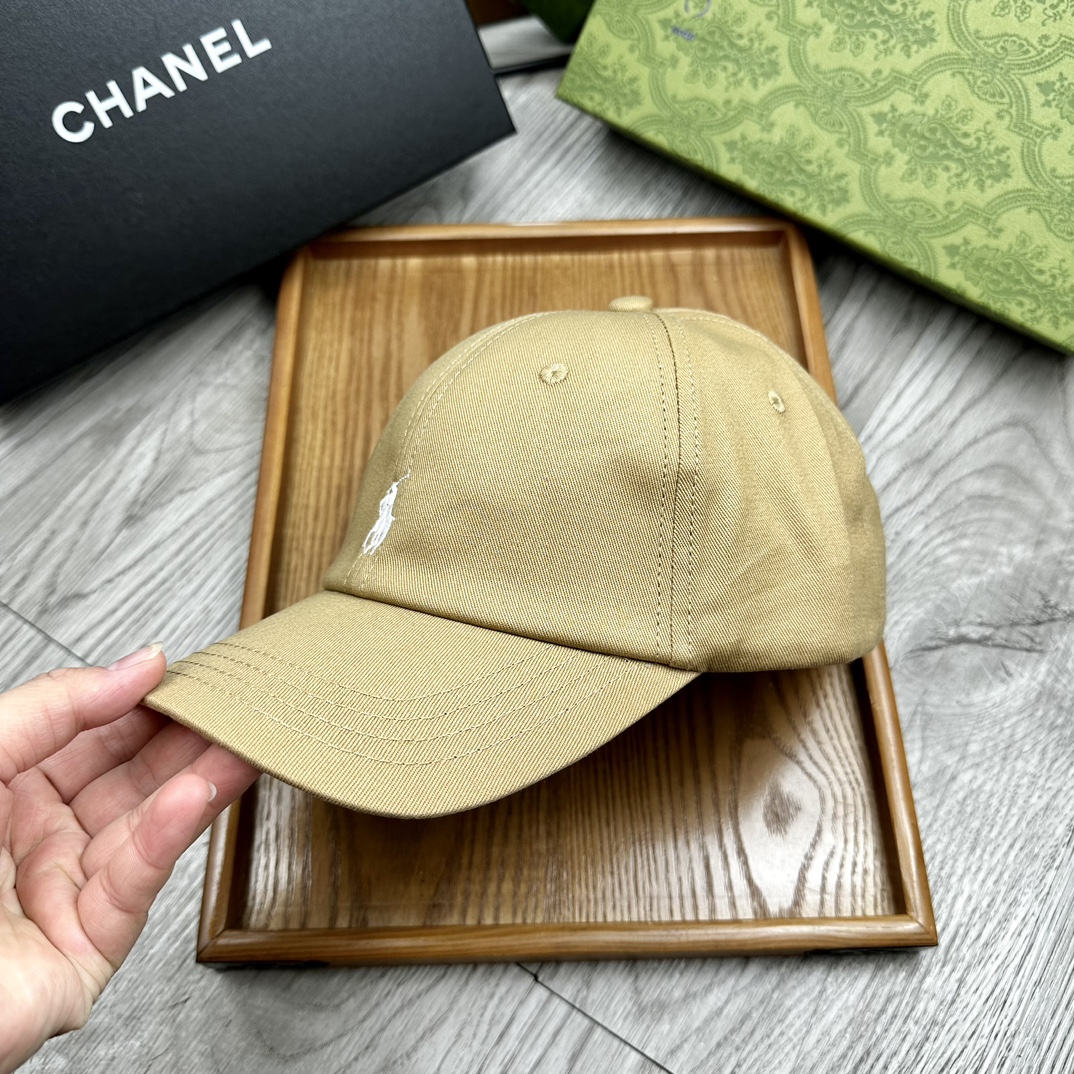 。Polo。原版11拼接包边纯棉刺绣小标鸭舌帽。【配防尘袋】细节决定品质！灰常厚实！非市面上那种薄布，软