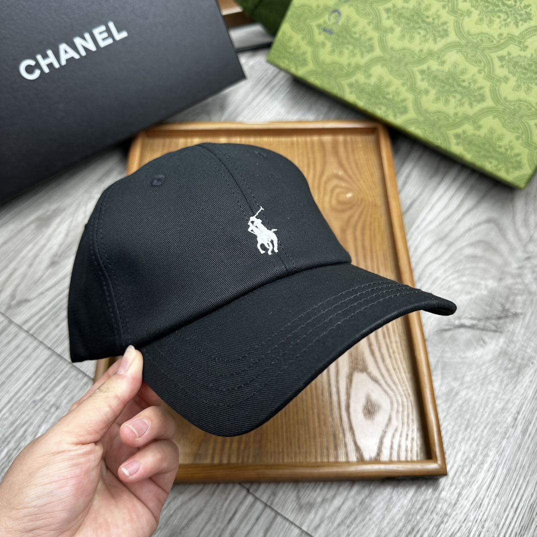 。Polo。原版11拼接包边纯棉刺绣小标鸭舌帽。【配防尘袋】细节决定品质！灰常厚实！非市面上那种薄布，软