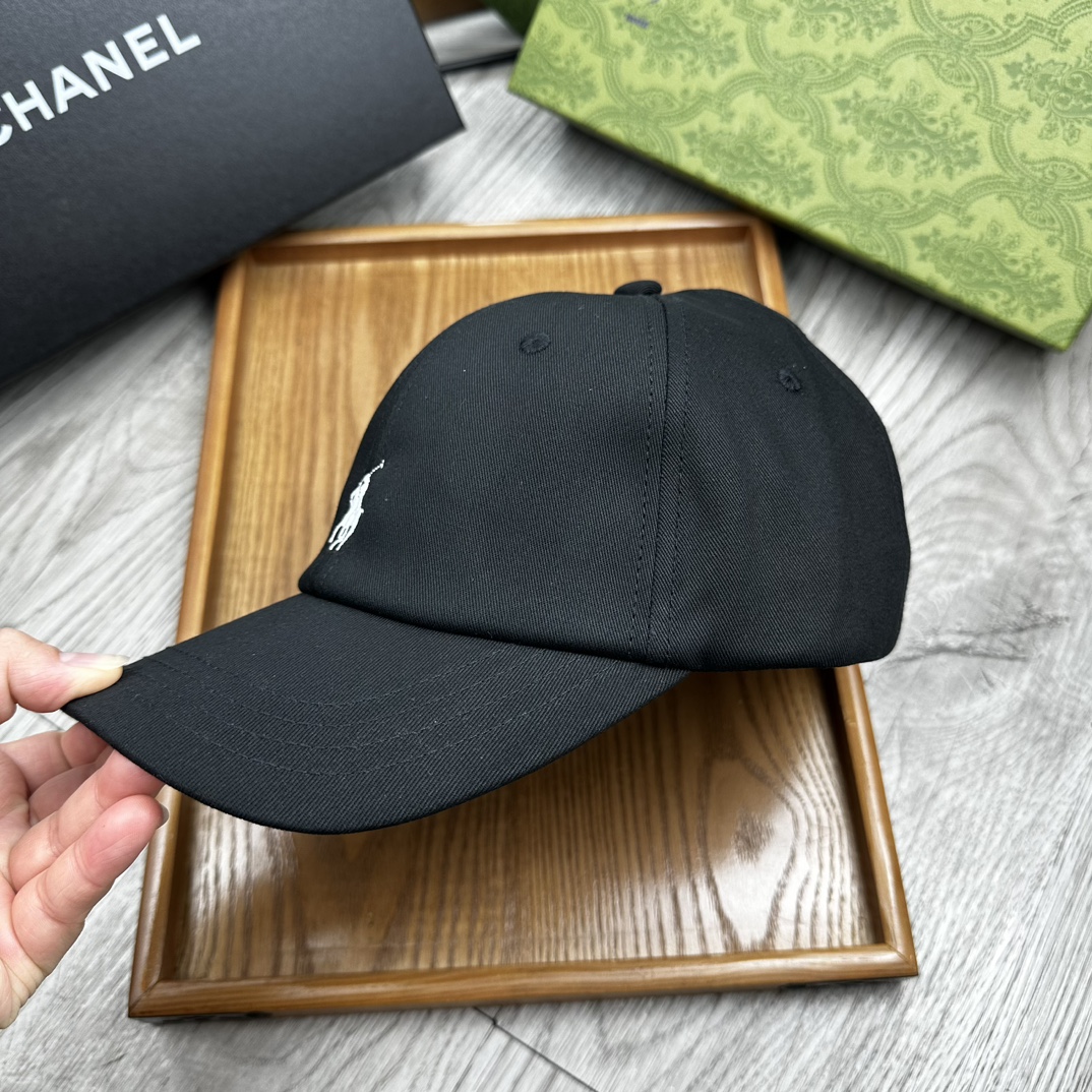 。Polo。原版11拼接包边纯棉刺绣小标鸭舌帽。【配防尘袋】细节决定品质！灰常厚实！非市面上那种薄布，软
