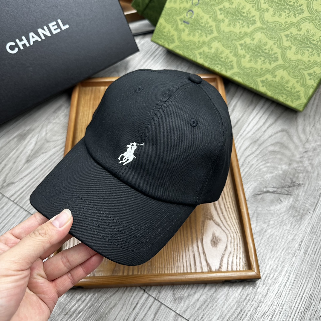 。Polo。原版11拼接包边纯棉刺绣小标鸭舌帽。【配防尘袋】细节决定品质！灰常厚实！非市面上那种薄布，软
