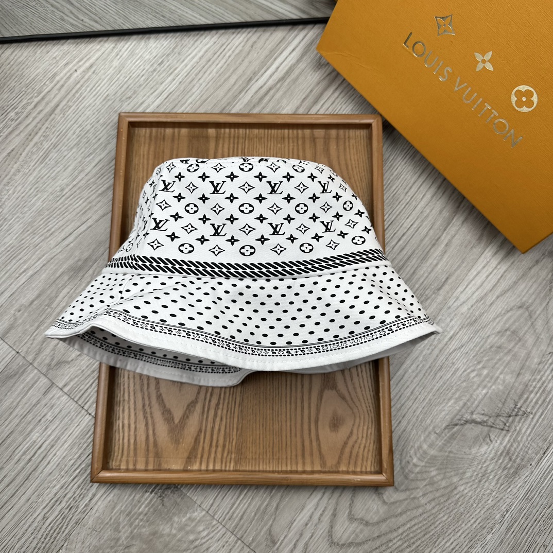 Louis Vuitton Sombreros Sombrero de cubo Impresión Universal para hombres y mujeres Algodón