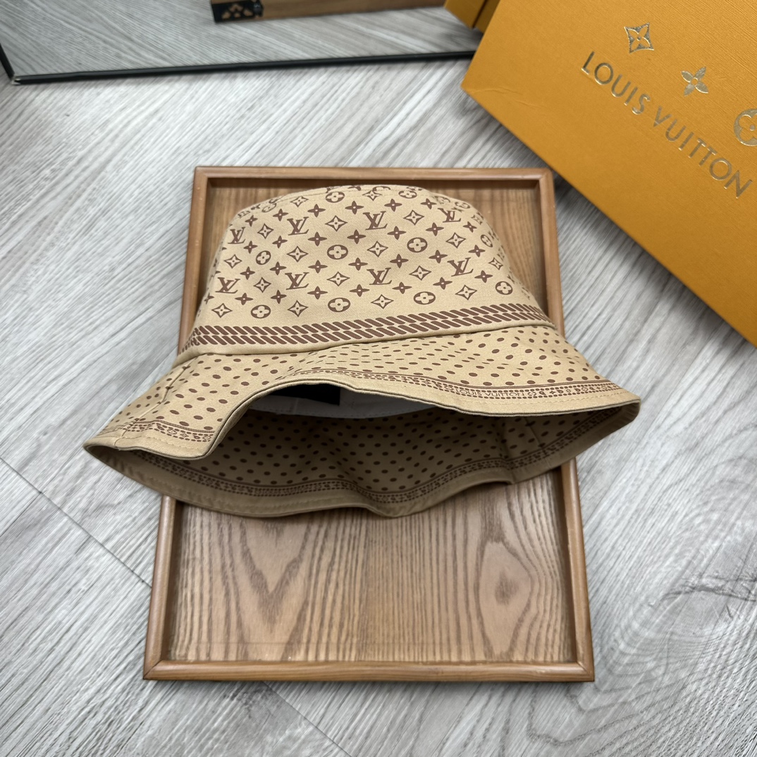 Louis Vuitton Sombreros Sombrero de cubo Comprar falso de alta calidad
 Impresión Universal para hombres y mujeres Algodón